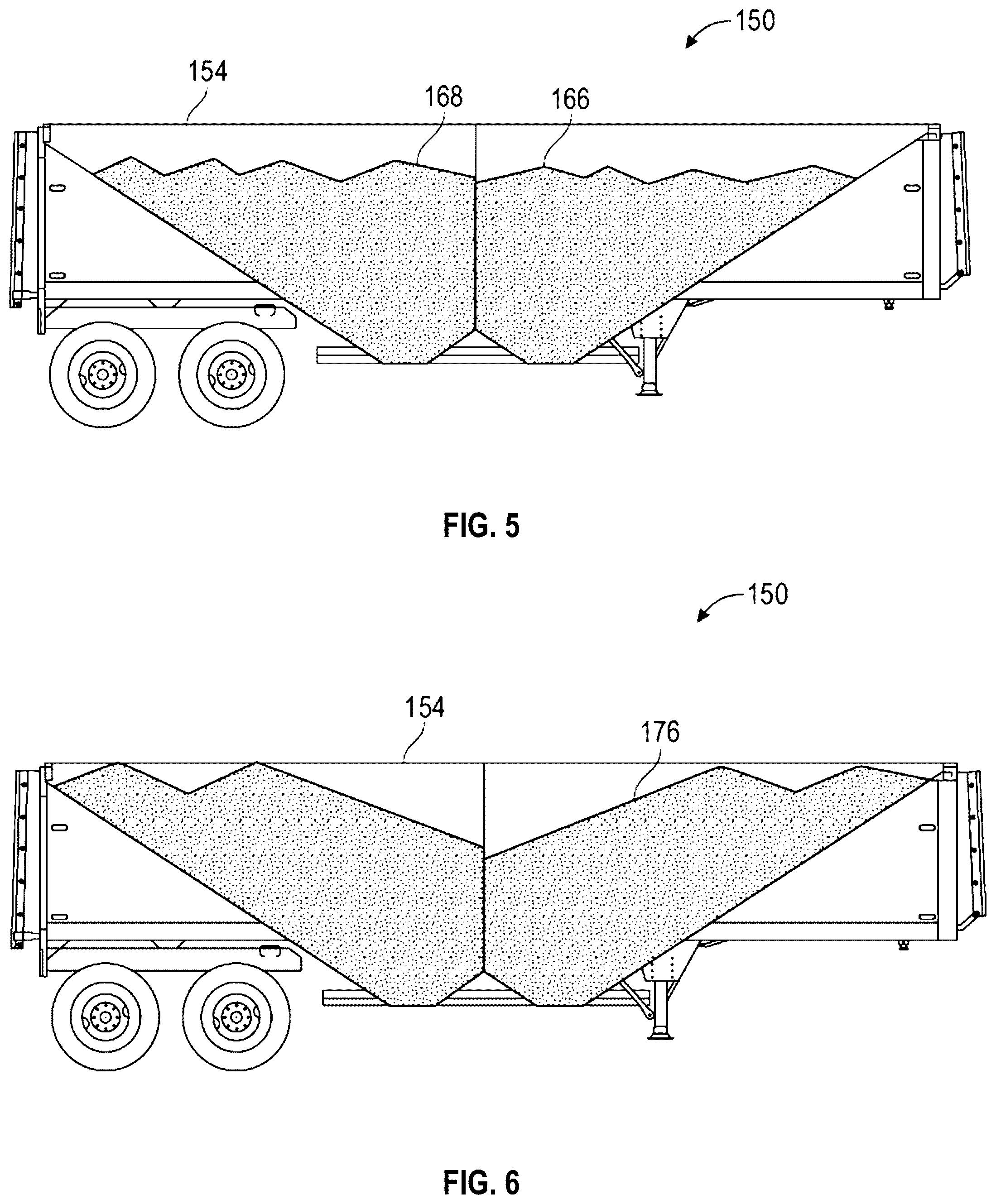 Patent US12588589 Figure 5 – Systems and methods for controlling harvested material fill profiles