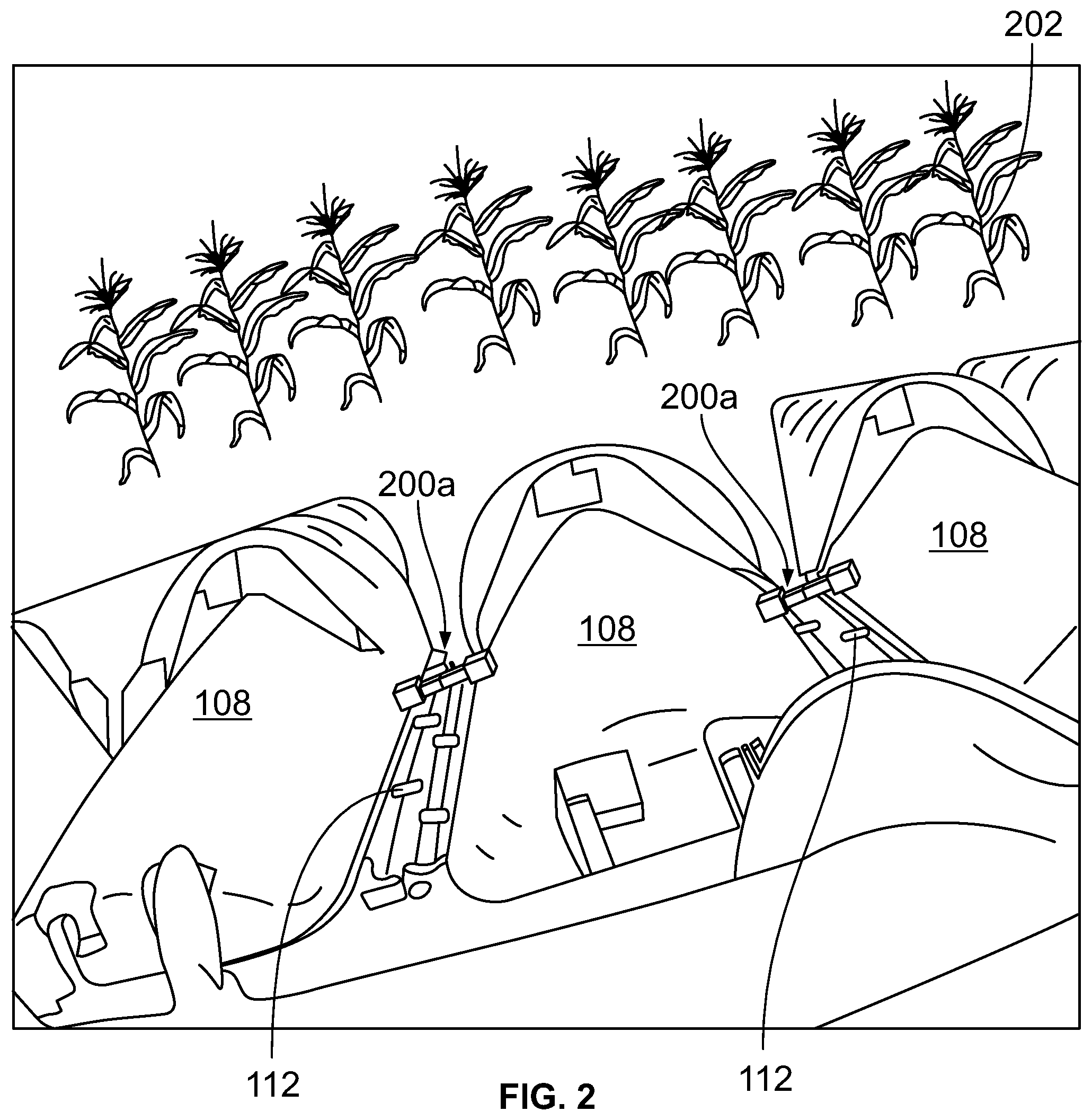 Patent US12588590 Figure 2 – Systems and methods for crop stabilization and measurement