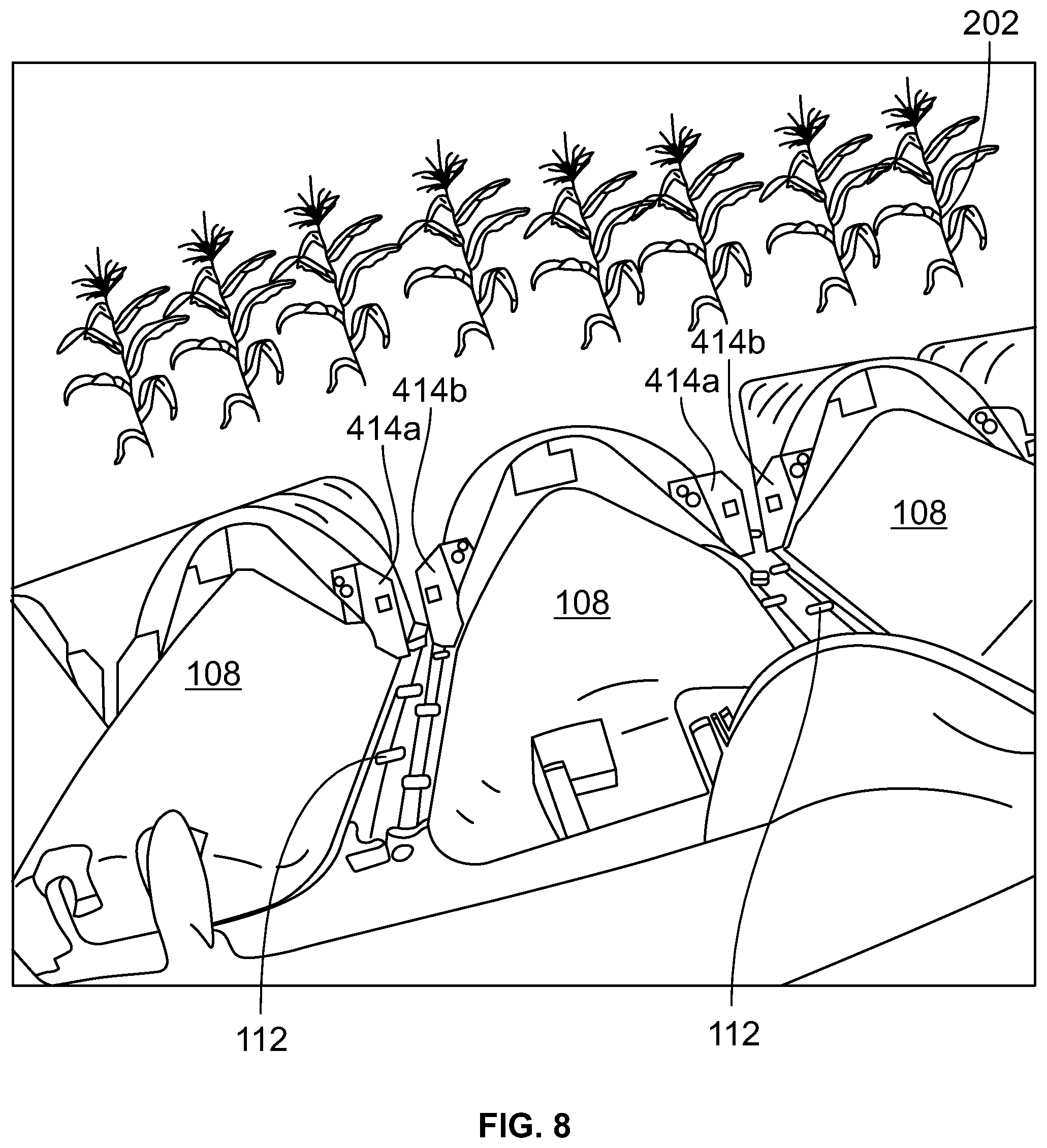 Patent US12588590 Figure 9 – Systems and methods for crop stabilization and measurement