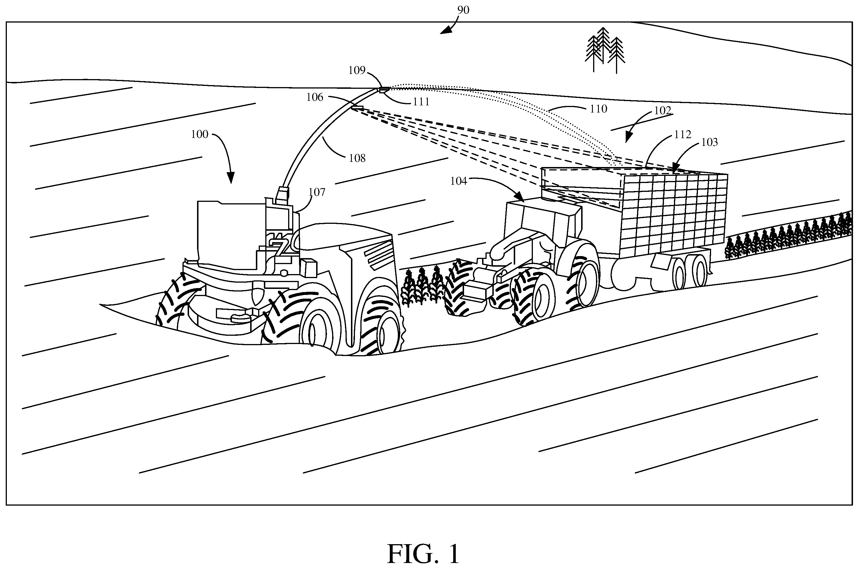 Patent US12588593 — Fill profile and tracking control during an unloading operation based on a CAD file — Figure 1