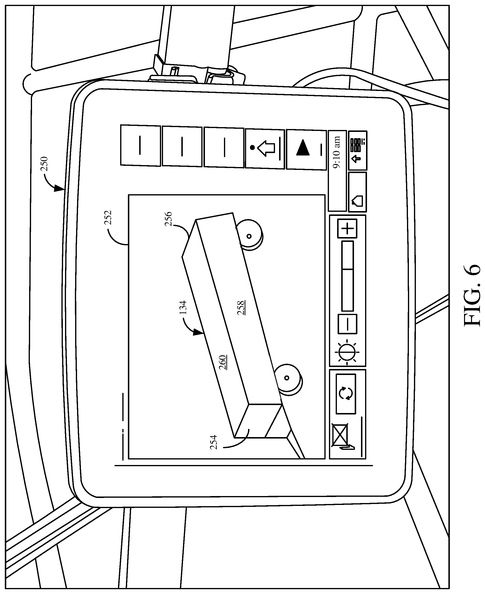 Patent US12588593 Figure 6 – Fill profile and tracking control during an unloading operation based on a CAD file