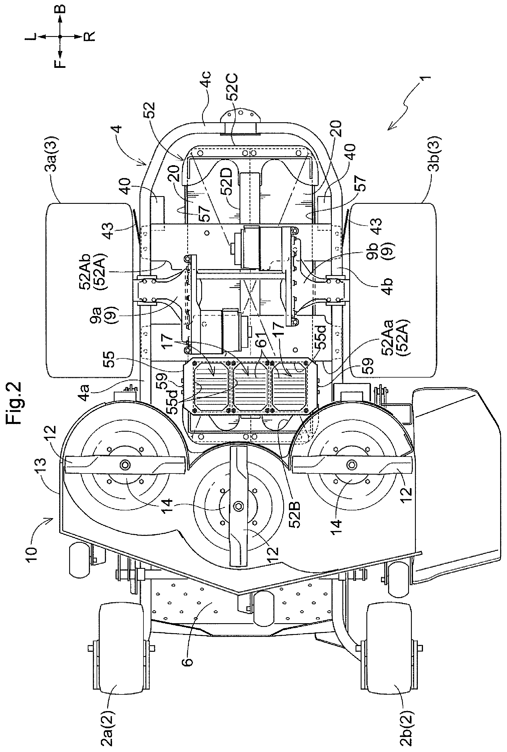 Patent US12588600 Figure 2 – Electric mower