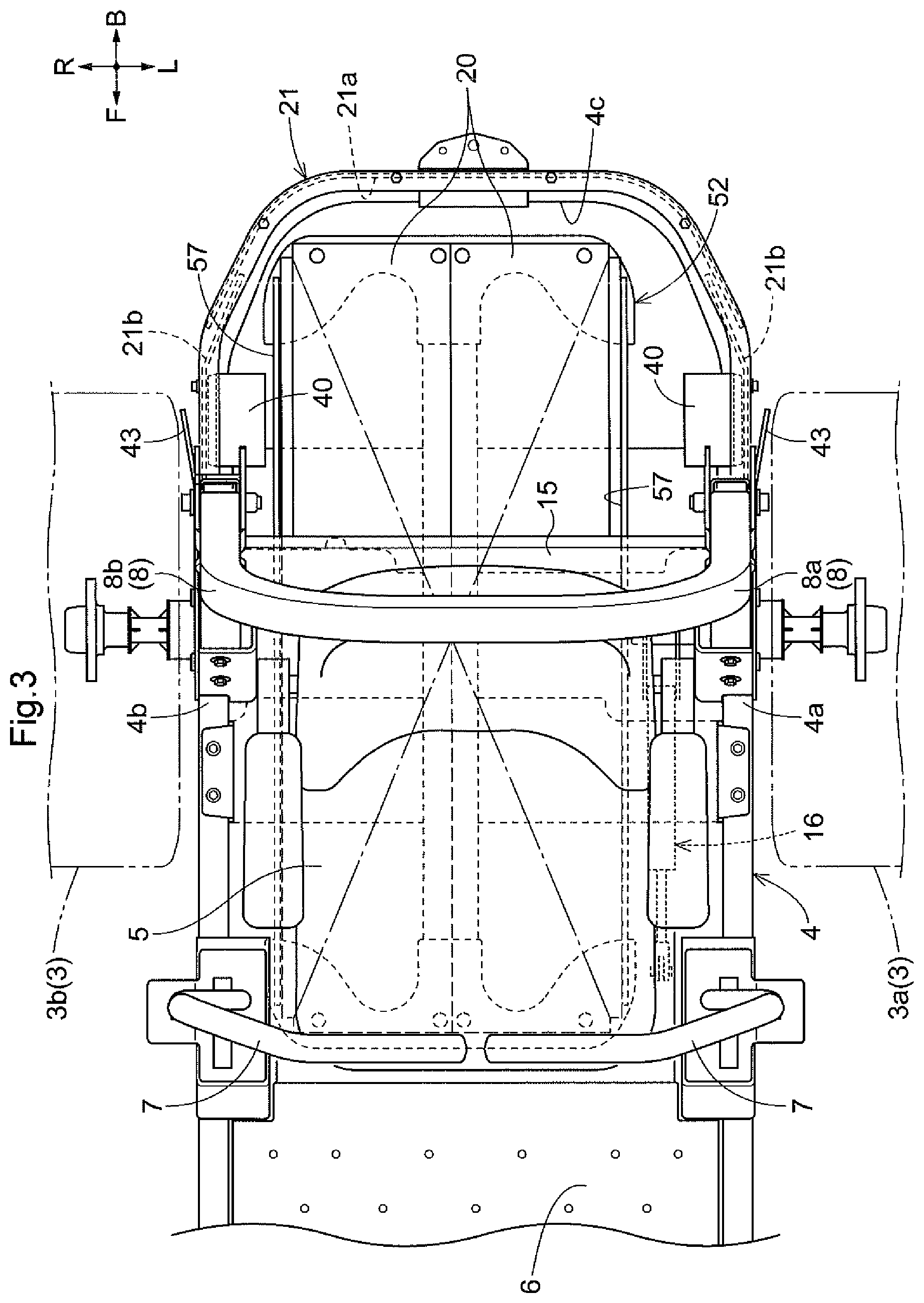 Patent US12588600 Figure 3 – Electric mower