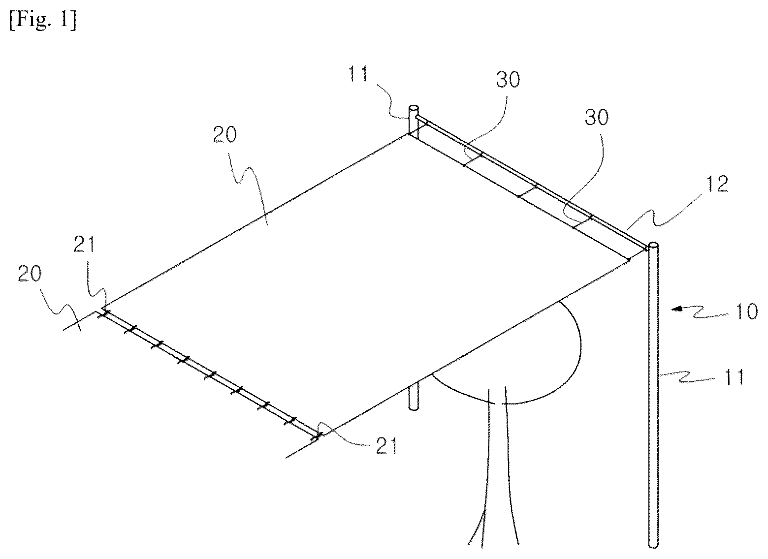 Patent US12588605 Figure 1 – Fruit tree screen