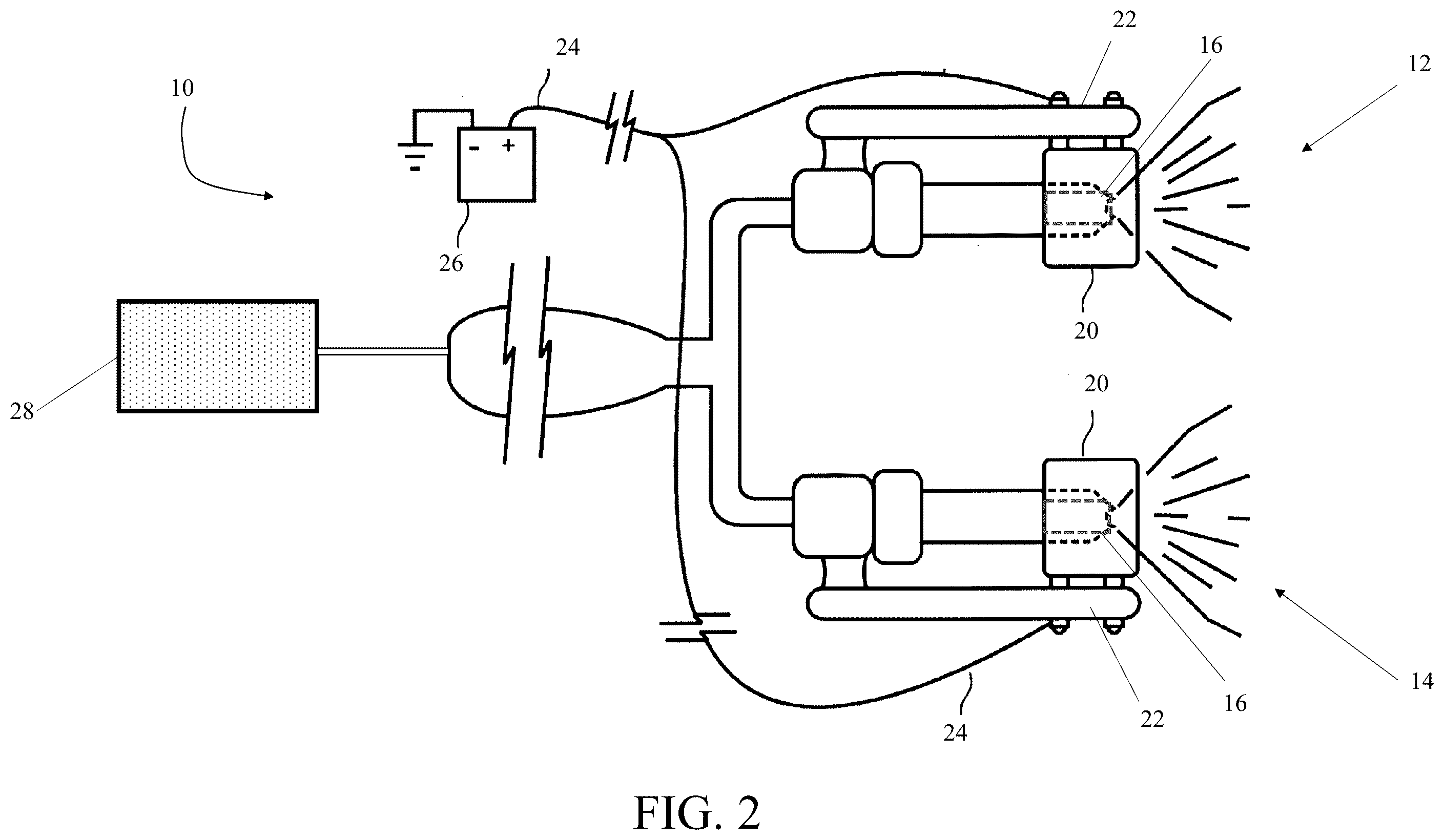Patent US12588606 Figure 2 – Aerial electrostatic system for weather modification
