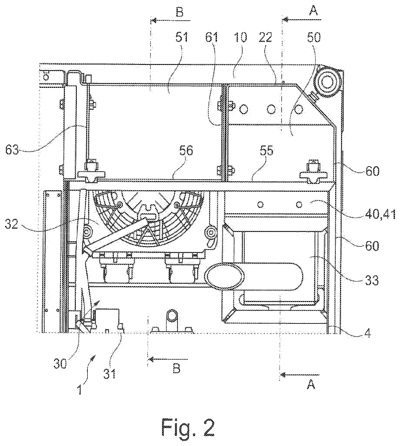 Patent US12588608 Figure 2 – Mobile forestry machine