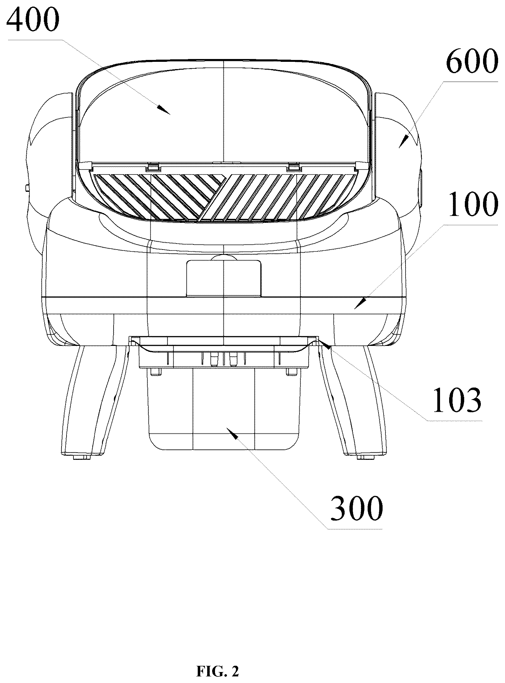 Patent US12588647 Figure 2 – Removable magnetic filter device for smart cat litter box