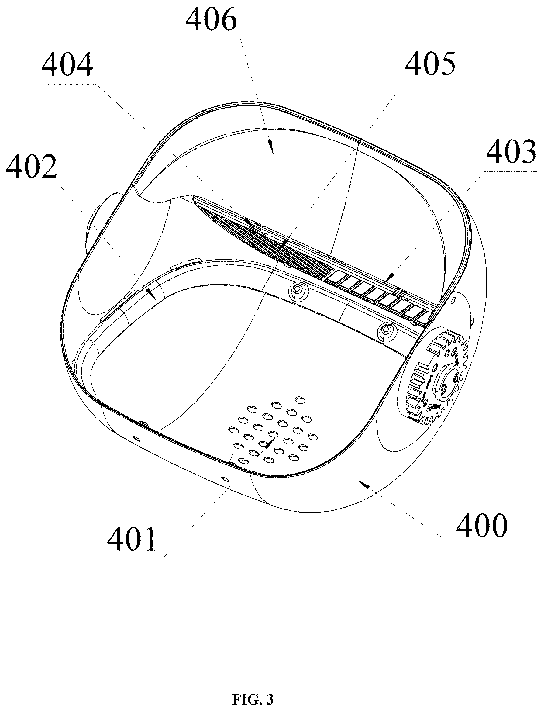 Patent US12588647 Figure 3 – Removable magnetic filter device for smart cat litter box