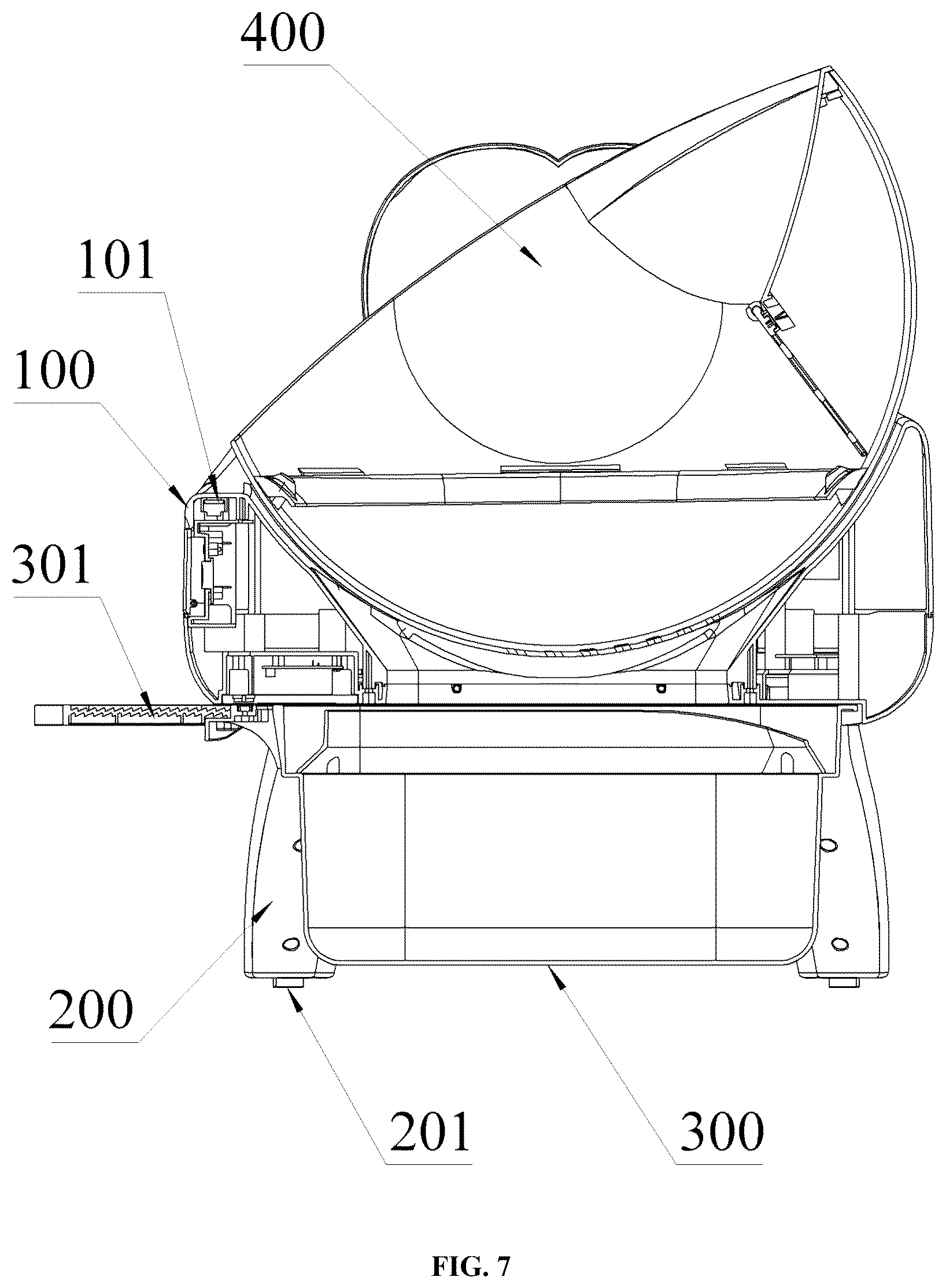 Patent US12588647 Figure 7 – Removable magnetic filter device for smart cat litter box