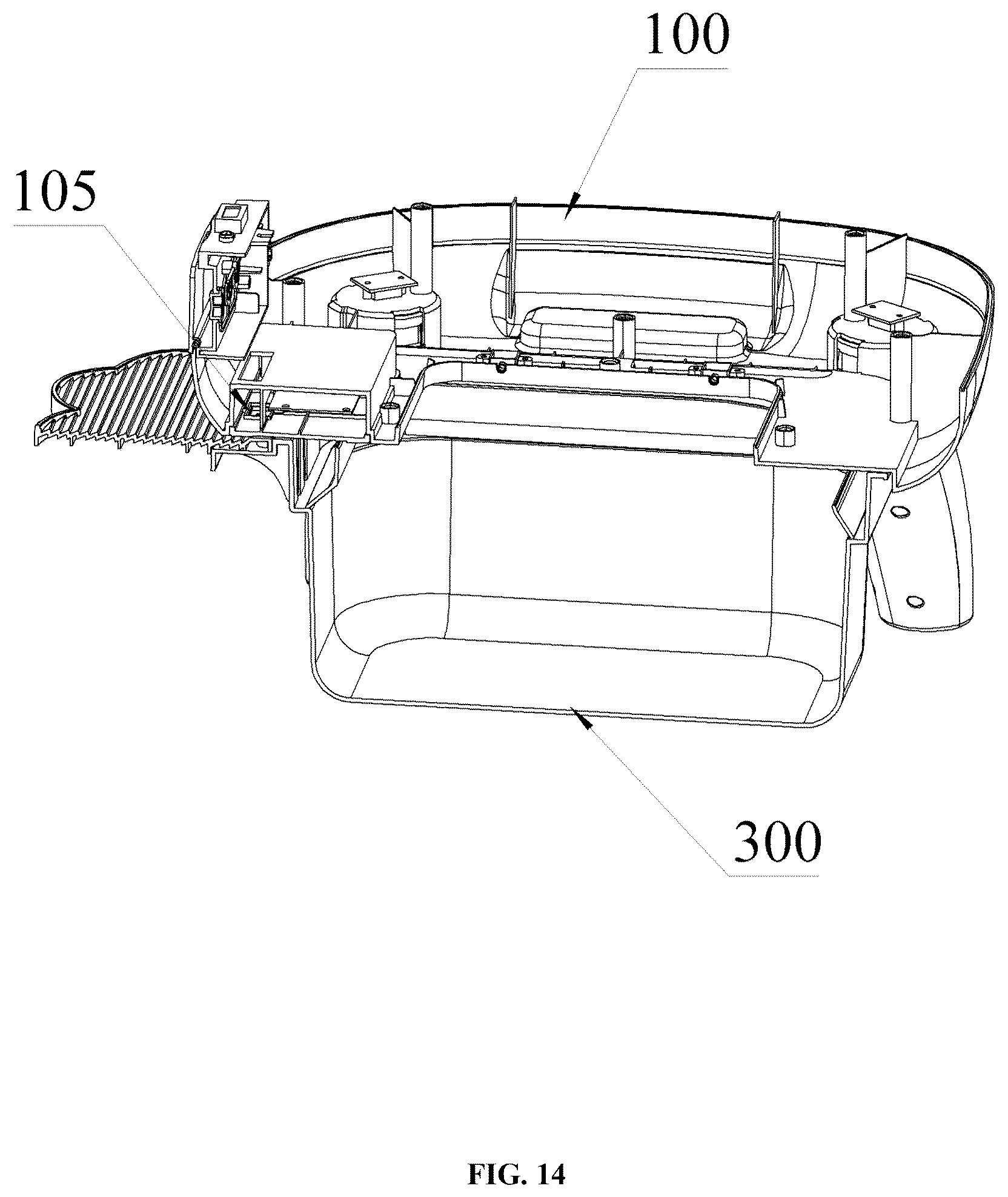 Patent US12588647 Figure 14 – Removable magnetic filter device for smart cat litter box