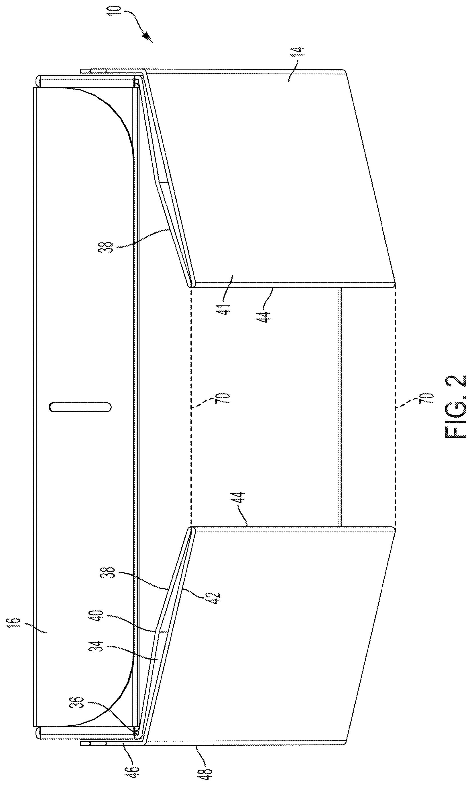 Patent US12588648 Figure 2 – Disposable litter tray