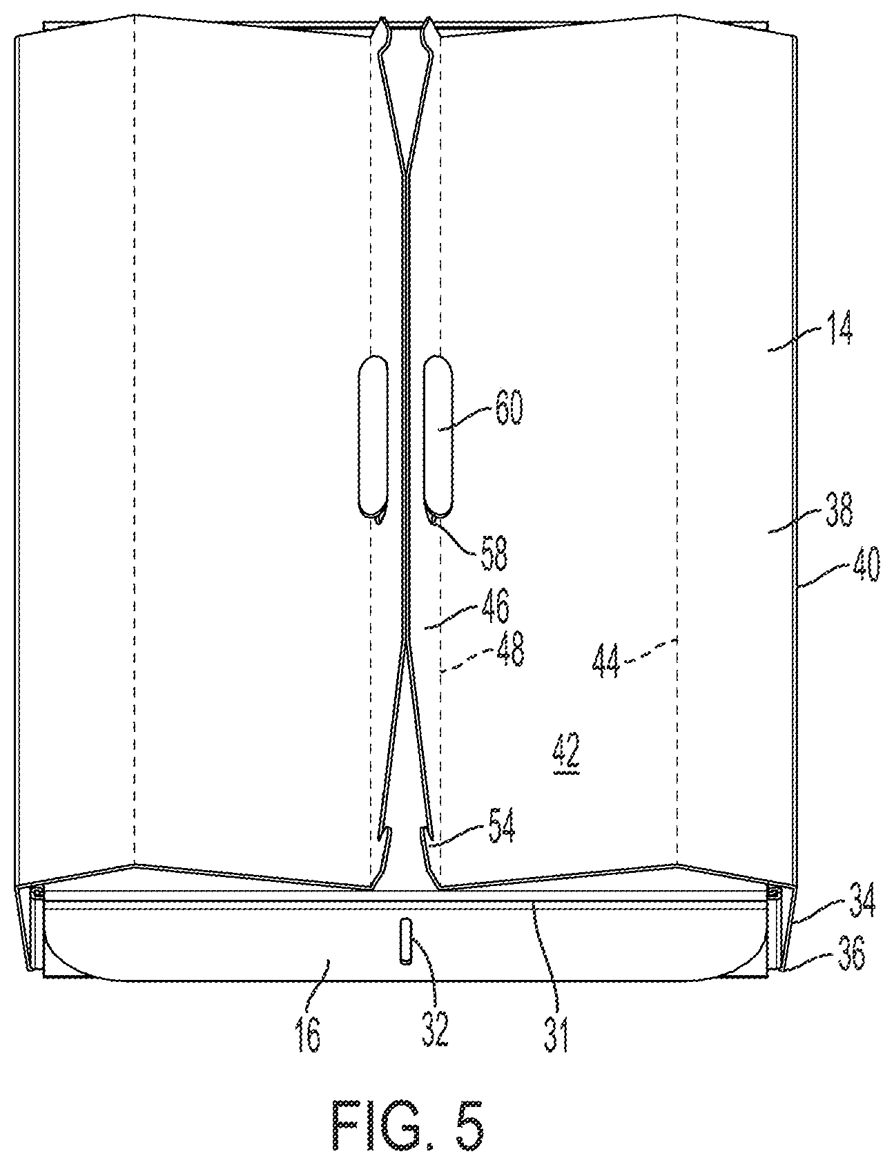 Patent US12588648 Figure 5 – Disposable litter tray