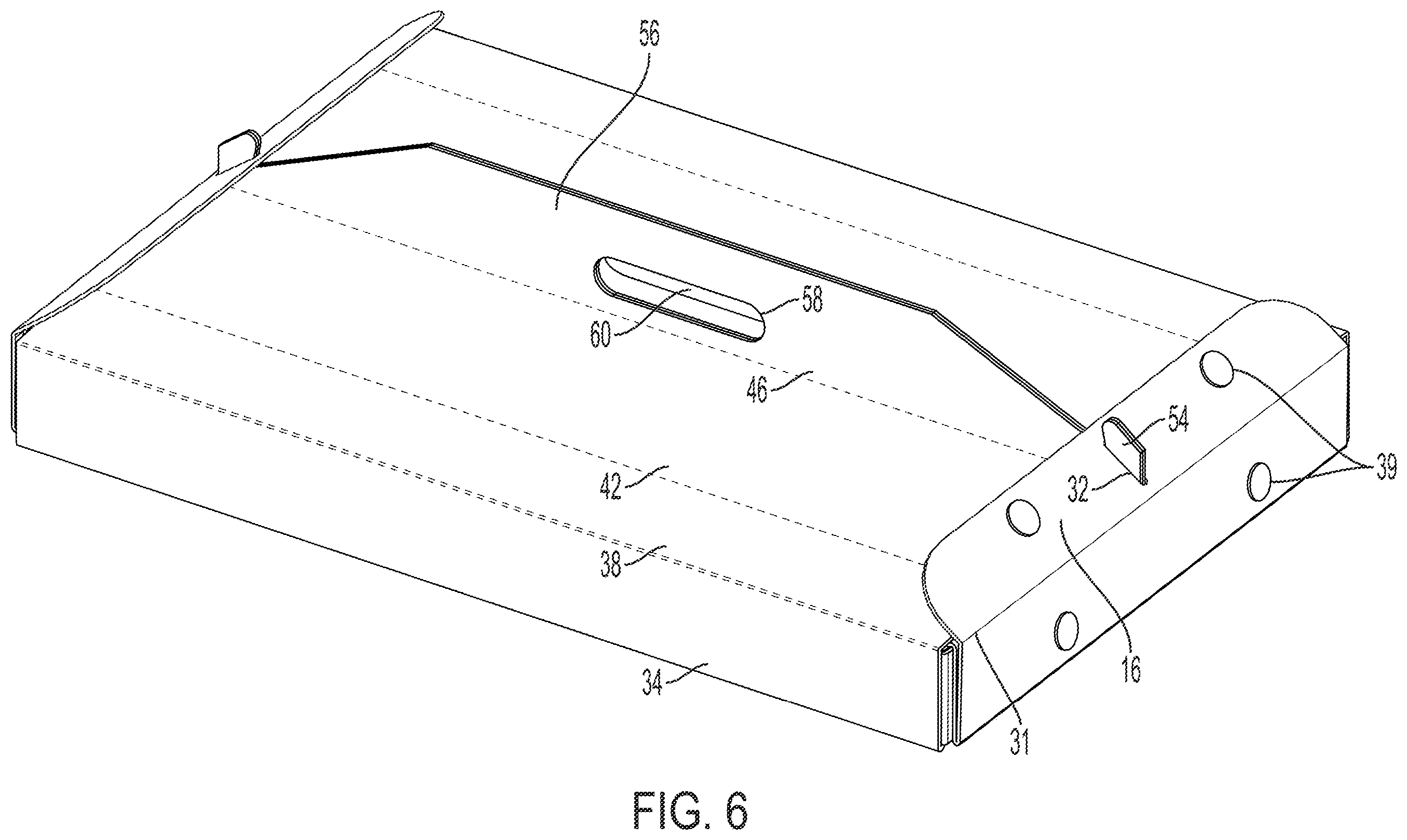 Patent US12588648 Figure 6 – Disposable litter tray