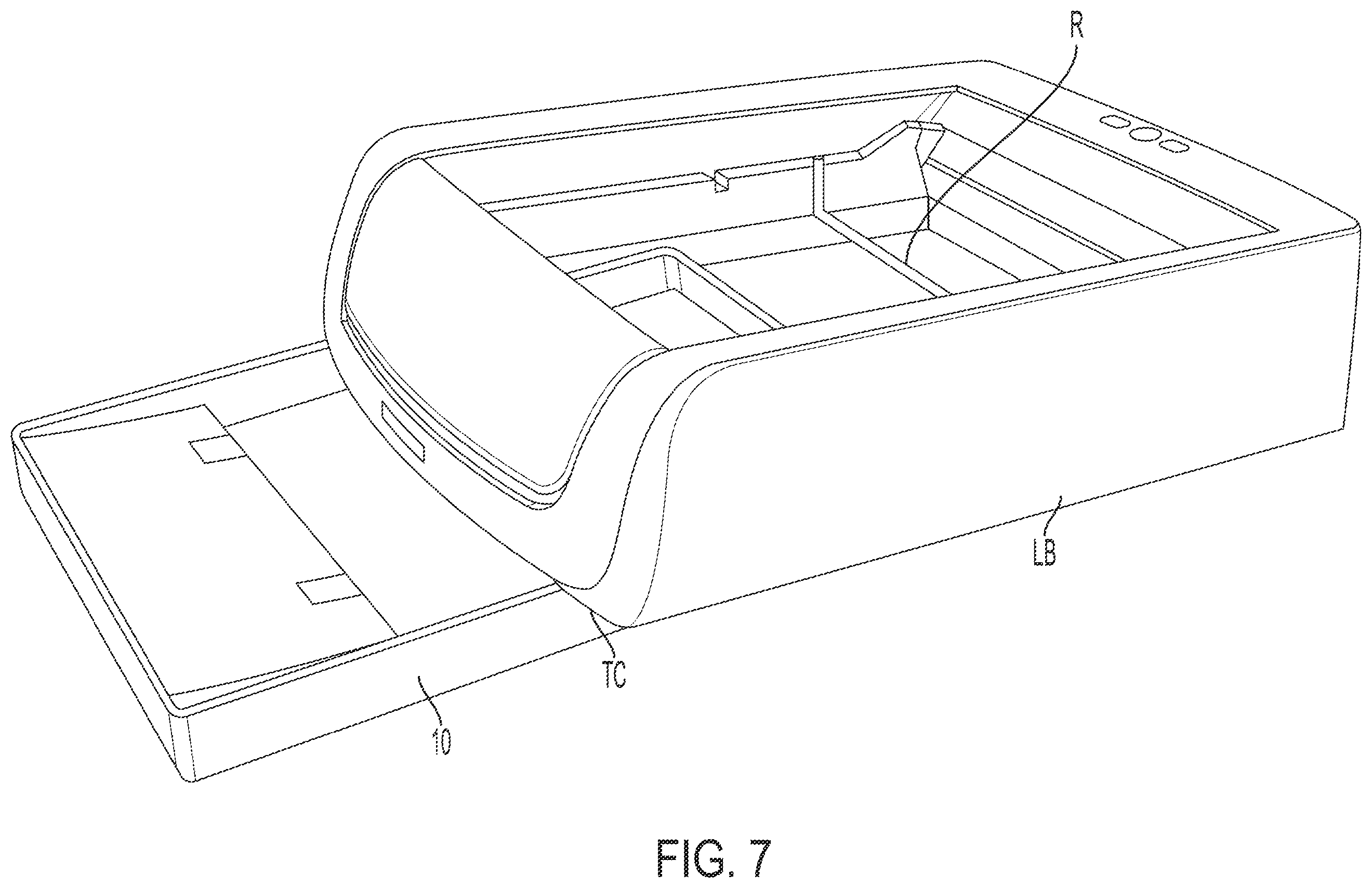 Patent US12588648 Figure 7 – Disposable litter tray