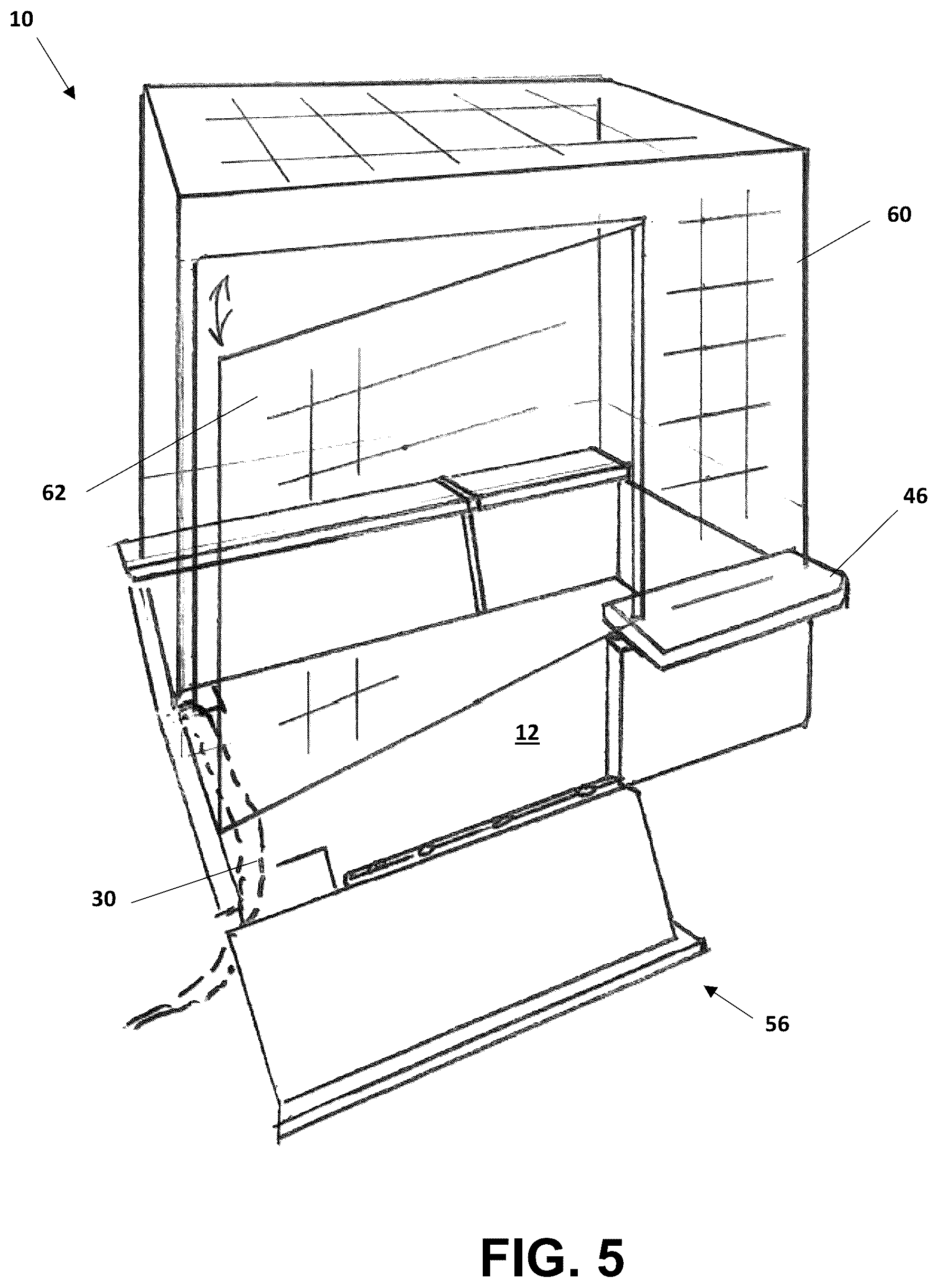 Patent US12588651 Figure 5 – Pet container to overlay a vehicle seat