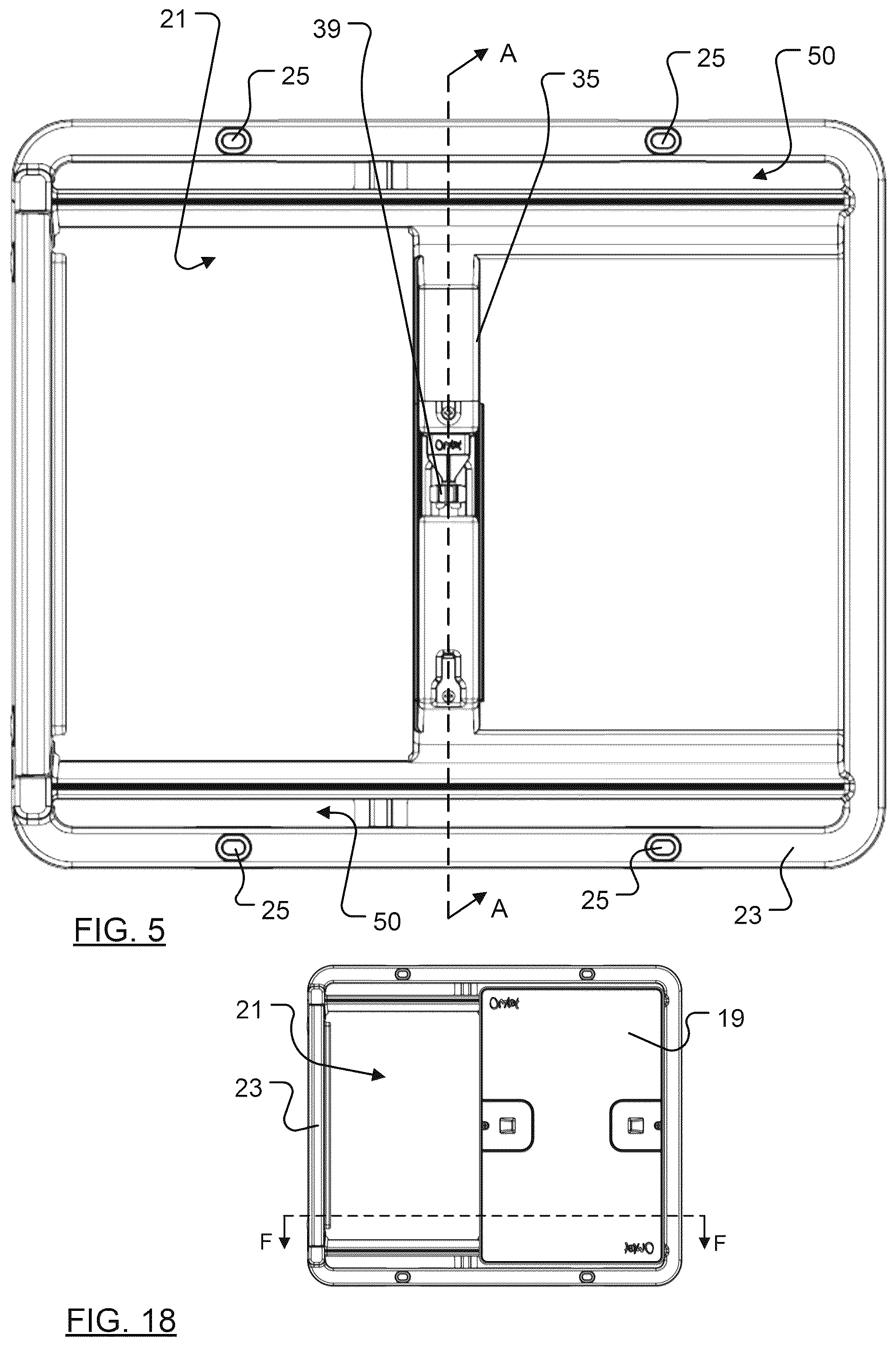 Patent US12588660 Figure 4 – Door assembly for an animal enclosure