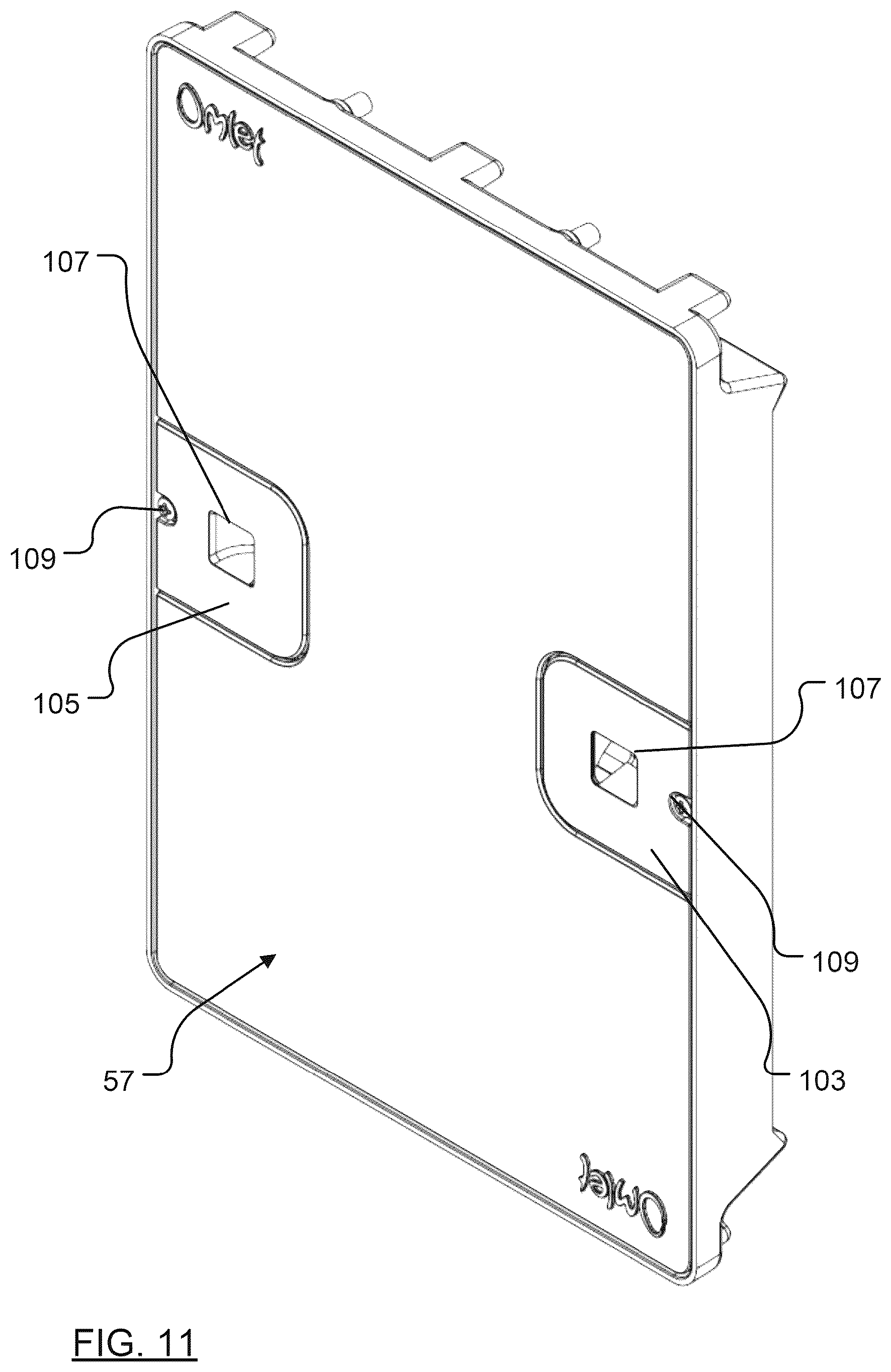 Patent US12588660 Figure 8 – Door assembly for an animal enclosure