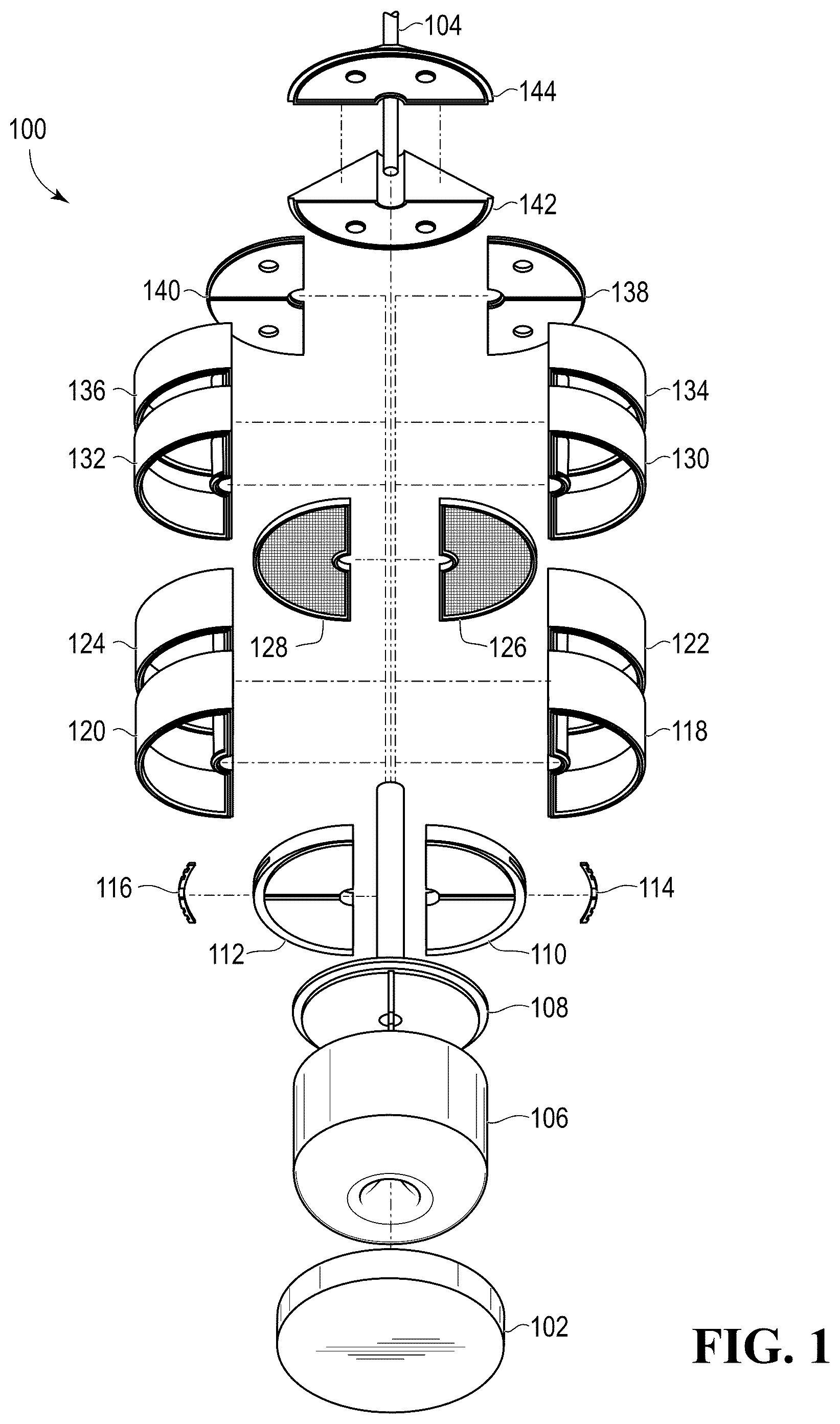 Patent US12588662 Figure 1 – Buoyant modular beehive apparatus