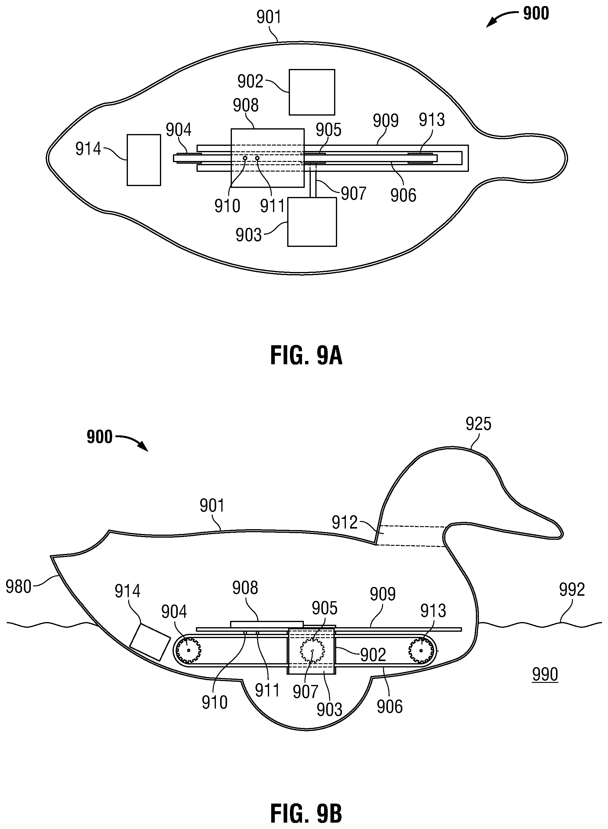 Patent US12588673 Figure 11 – Feeding motion duck decoy