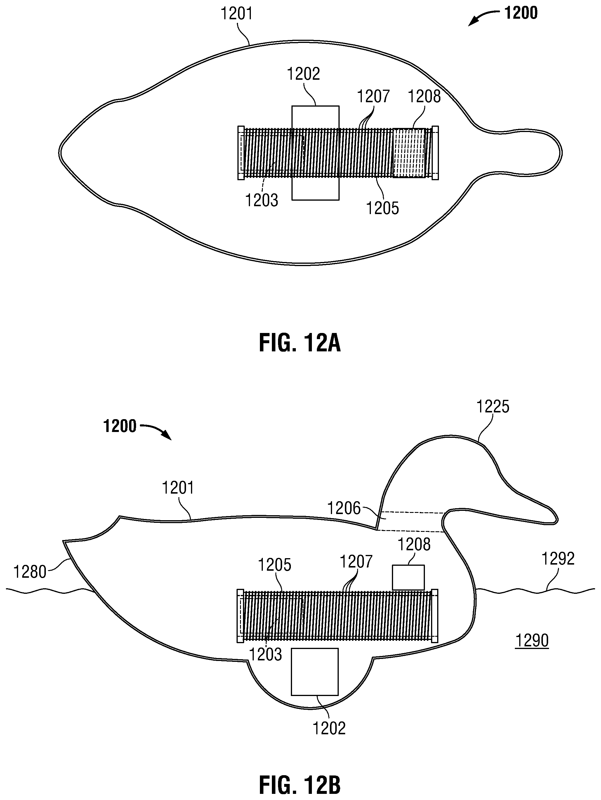 Patent US12588673 Figure 15 – Feeding motion duck decoy