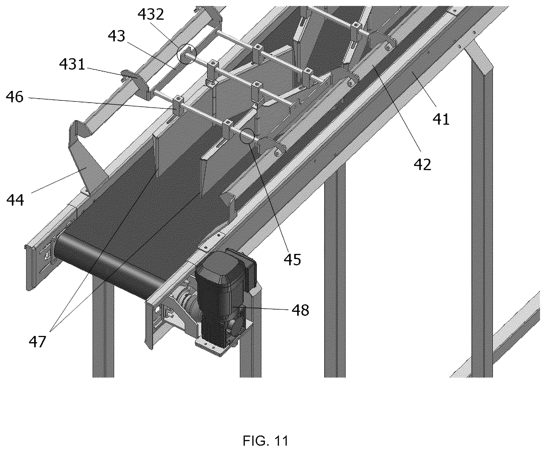 Patent US12588682 Figure 11 – Positioning equipment and method for poultry and similar animals