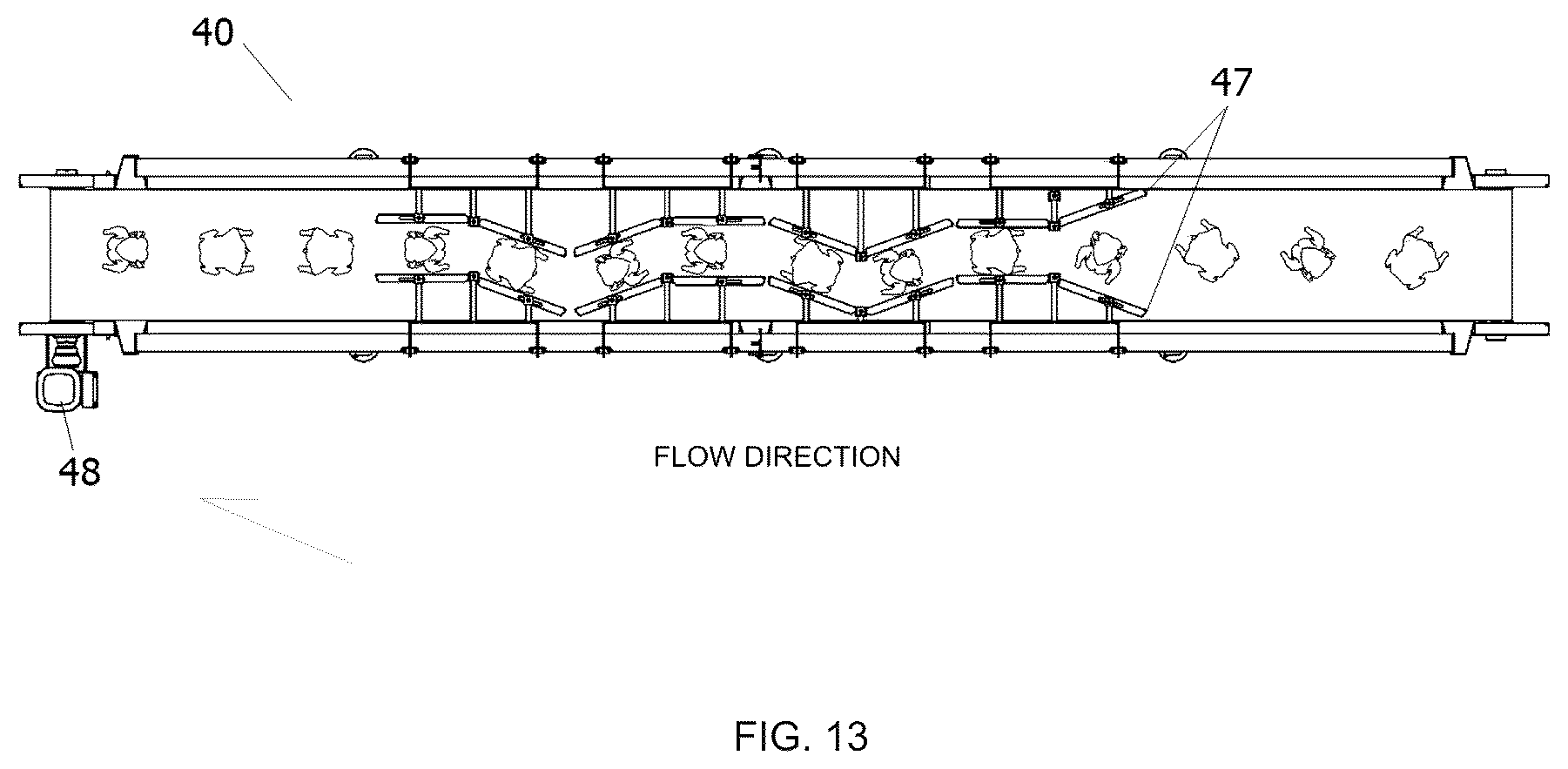 Patent US12588682 Figure 13 – Positioning equipment and method for poultry and similar animals