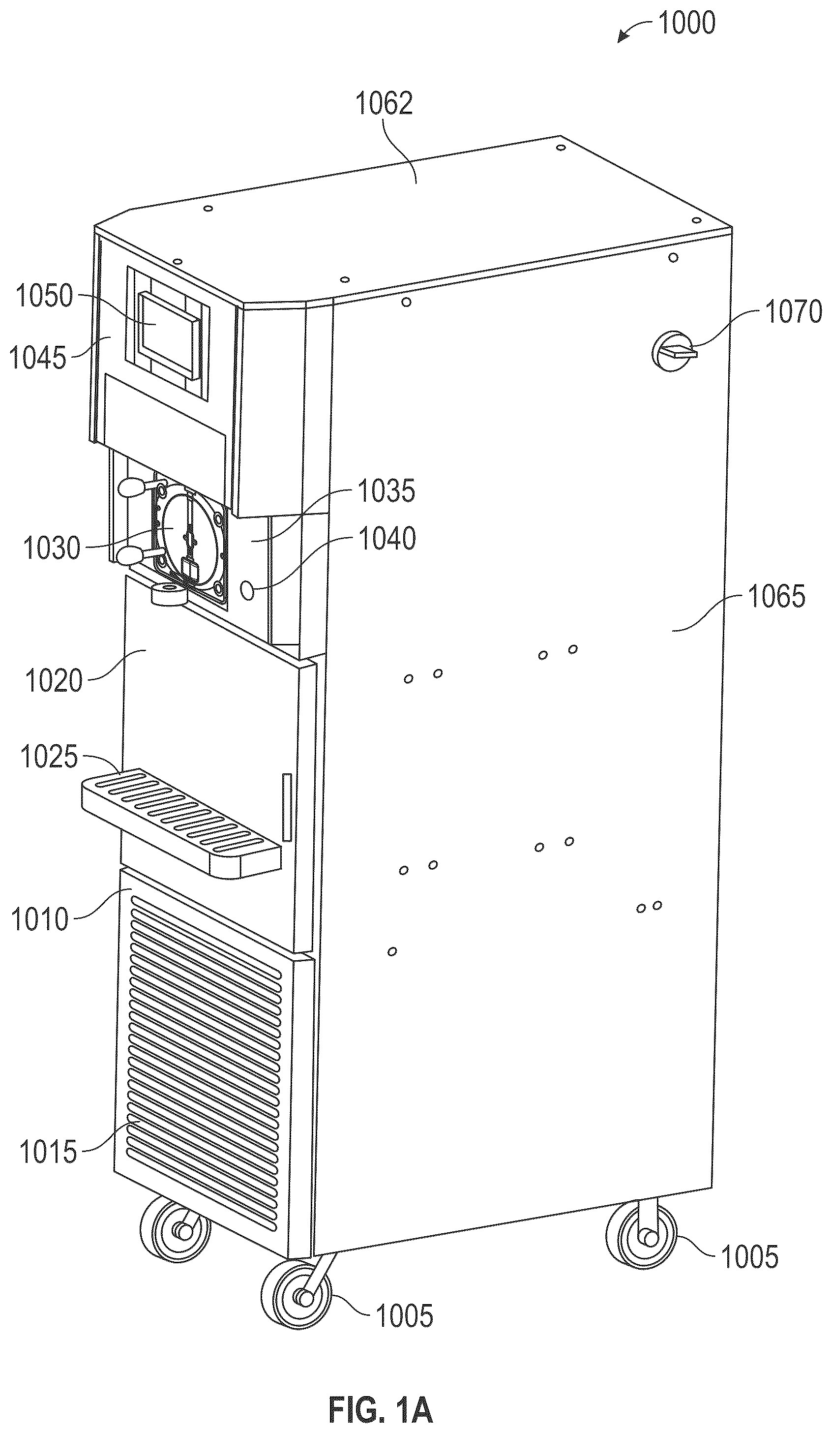 Patent US12588684 Figure 1 – Sealed, self-cleaning, food dispensing system with variable overrun control