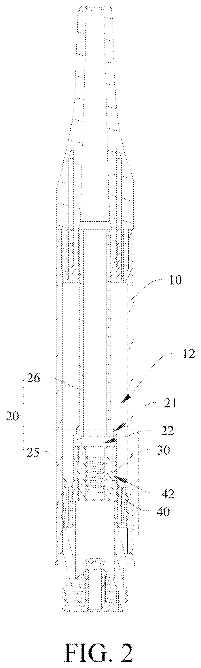 Patent US12588703 Figure 2 – Electronic atomization device and atomizer thereof