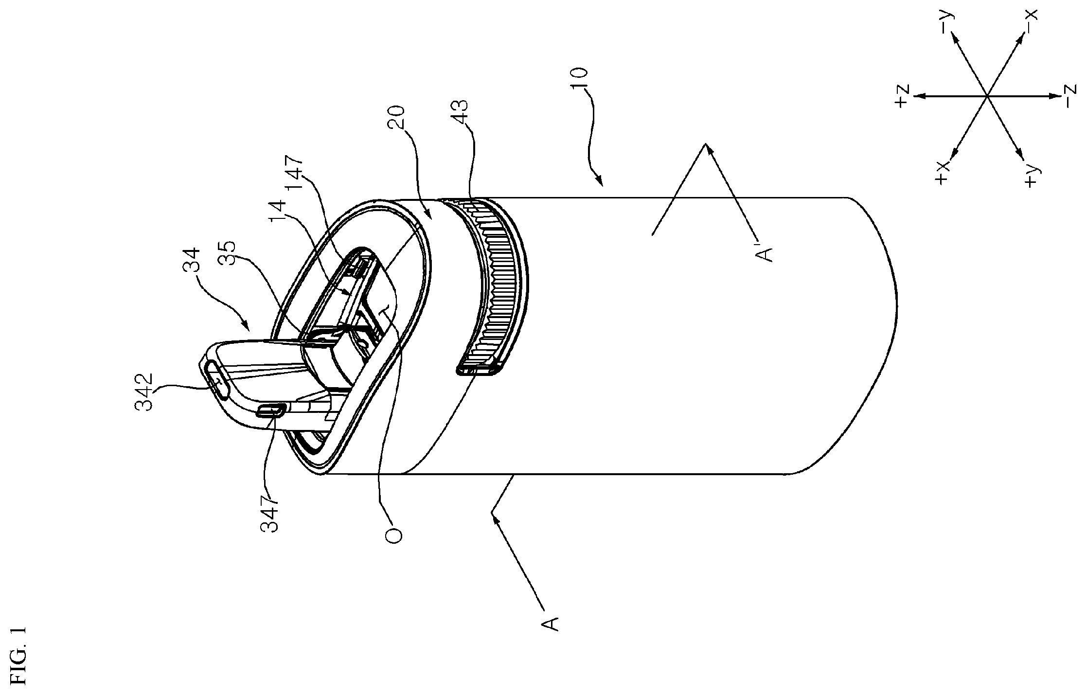 Patent US12588704 — Aerosol-generating device — Figure 1