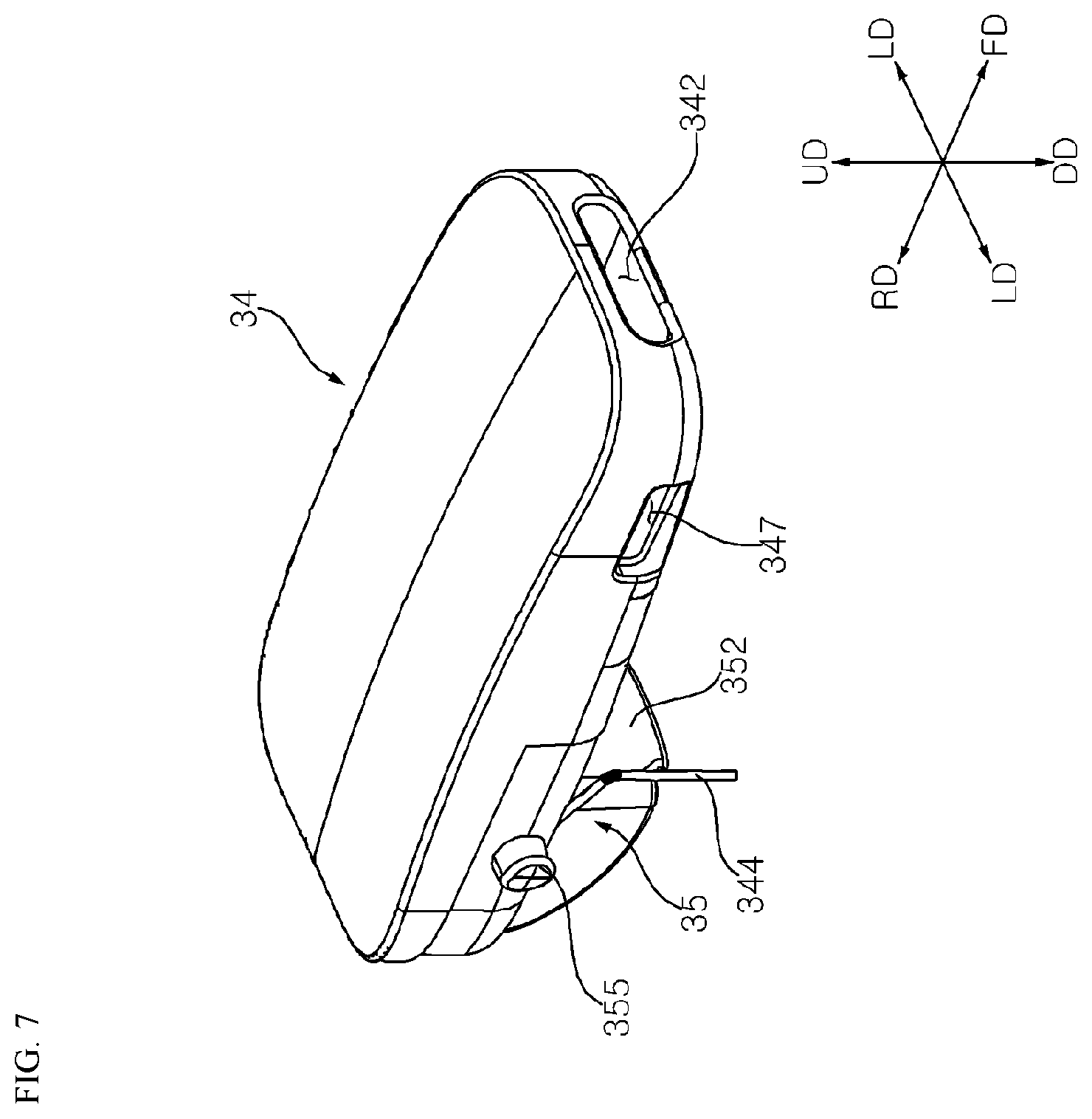 Patent US12588704 Figure 7 – Aerosol-generating device
