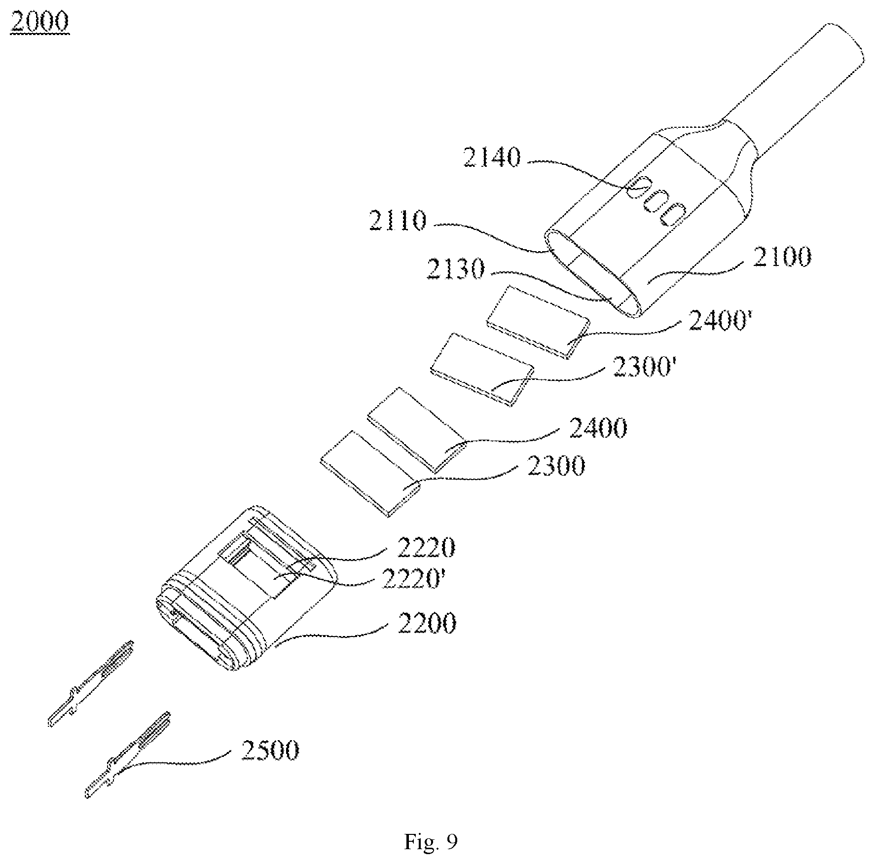 Patent US12588706 Figure 9 – Atomizing core, atomizer, electronic cigarette, and assembly method