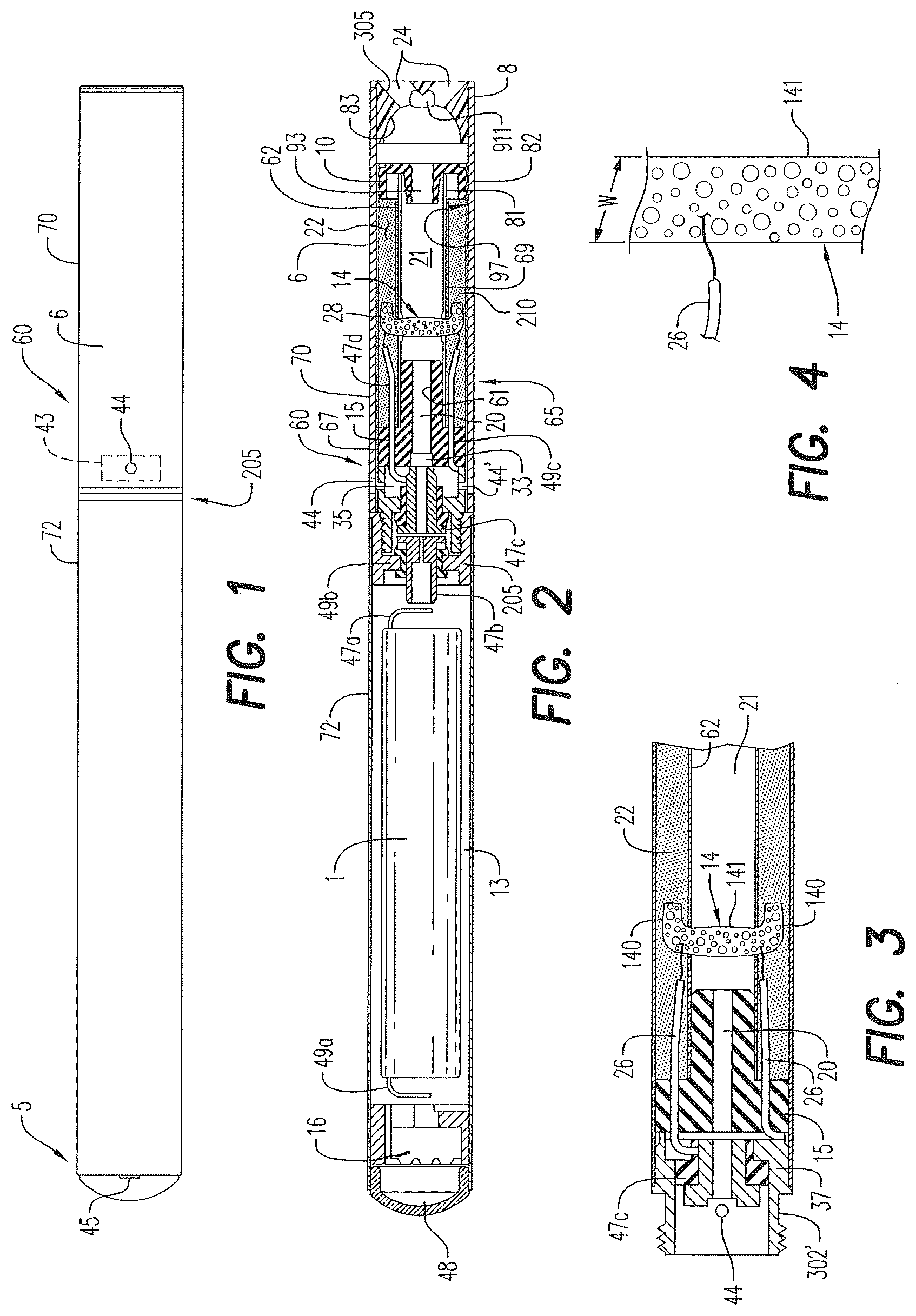 Patent US12588707 Figure 1 – Electronic smoking article