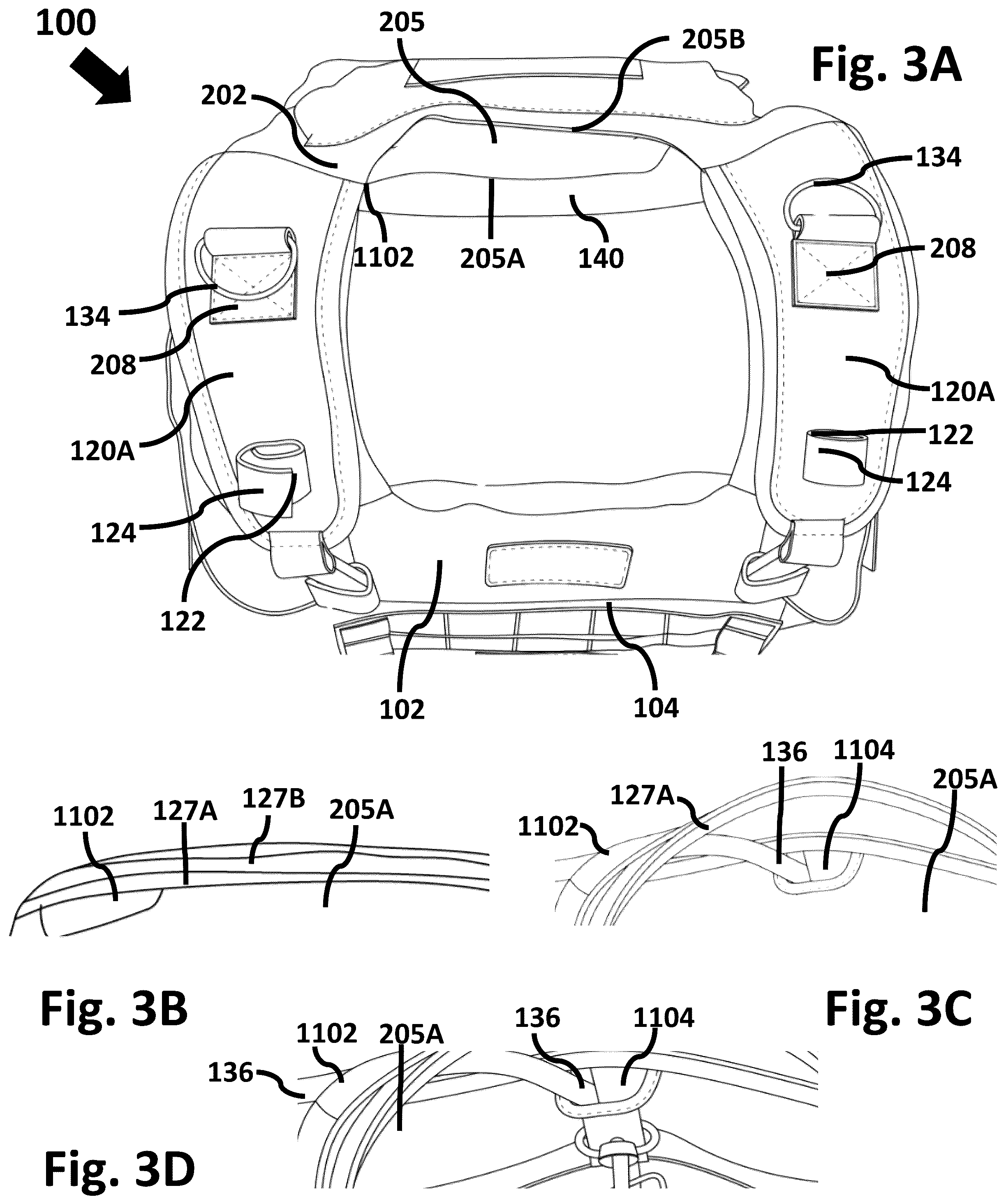 Patent US12588715 Figure 3 – Multi-functional vest with integrated weight and hydration features