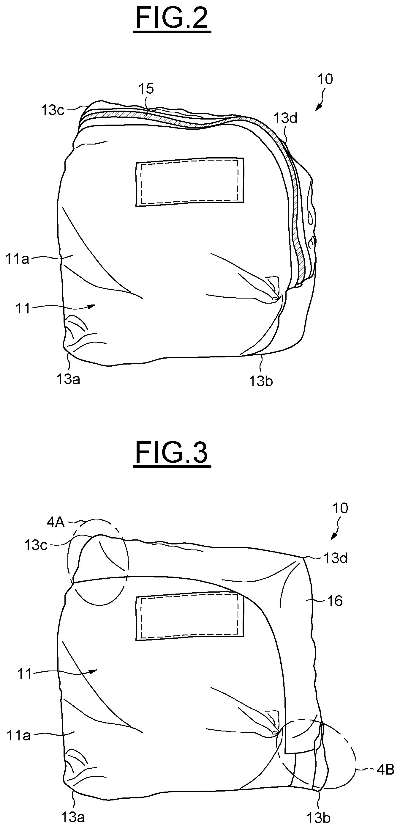 Patent US12588717 Figure 2 – Clothing for clean room having an integrated pouch, and associated packaging method