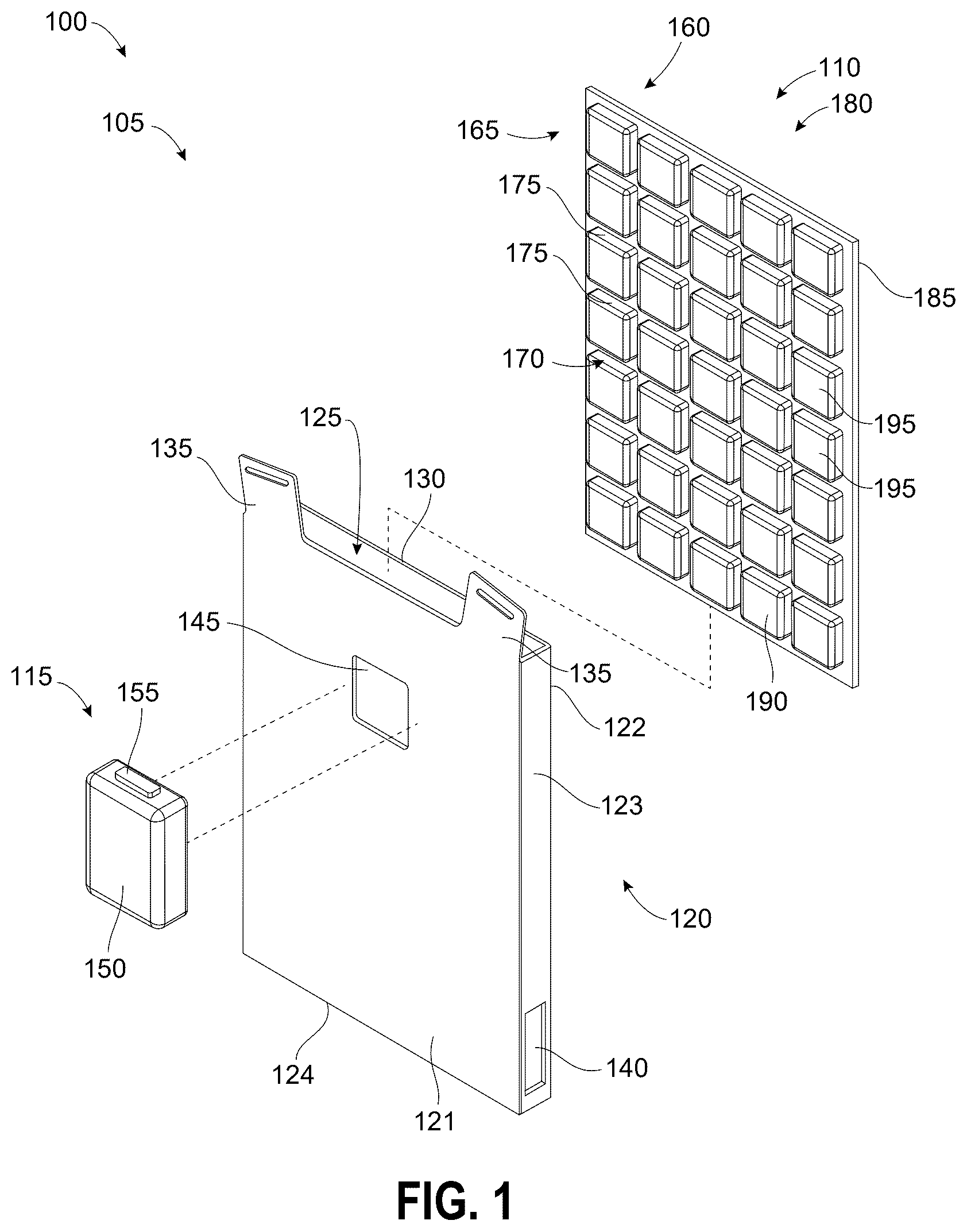 Patent US12588718 Figure 1 – Portable personal cooling system