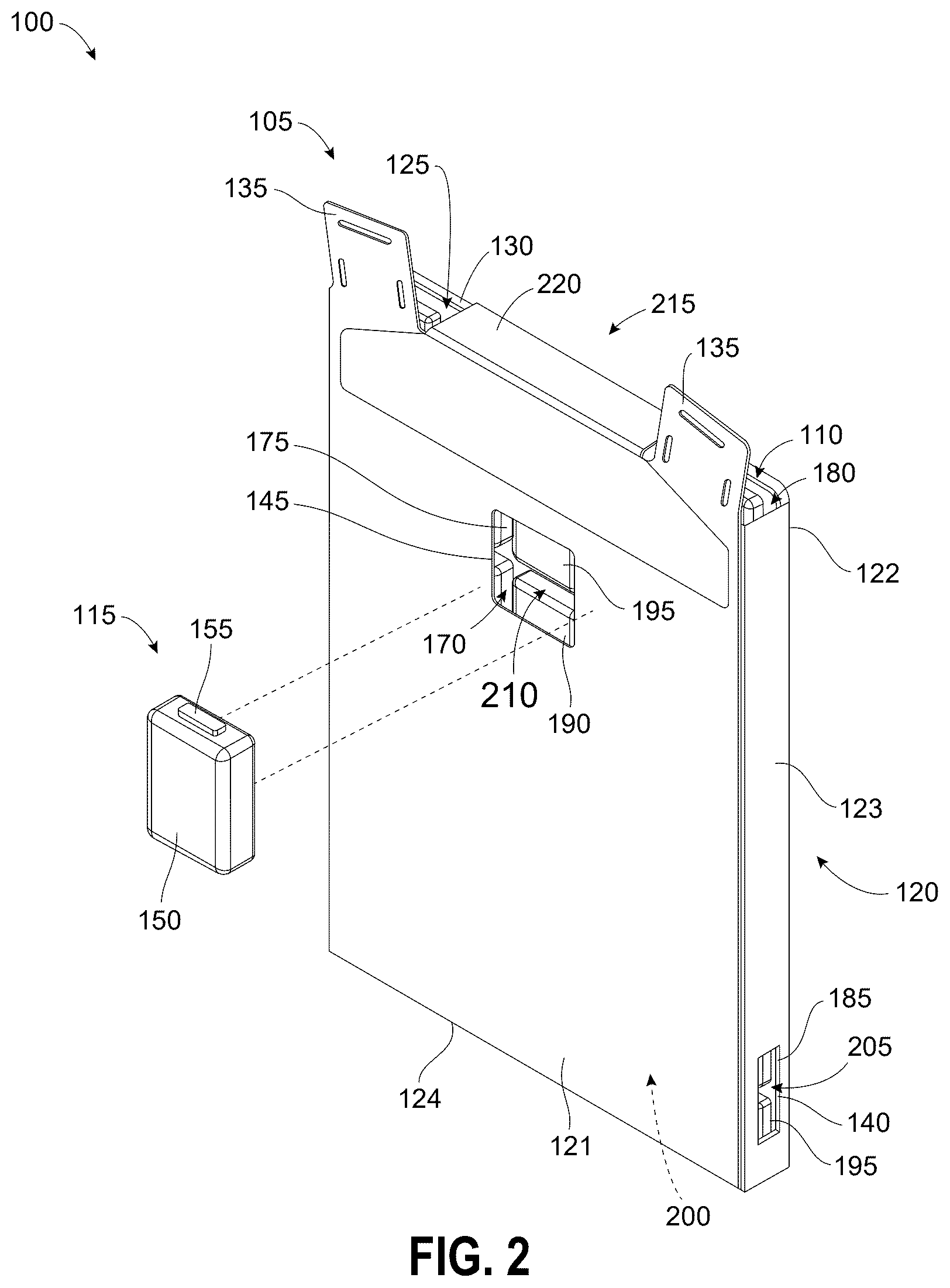 Patent US12588718 Figure 2 – Portable personal cooling system