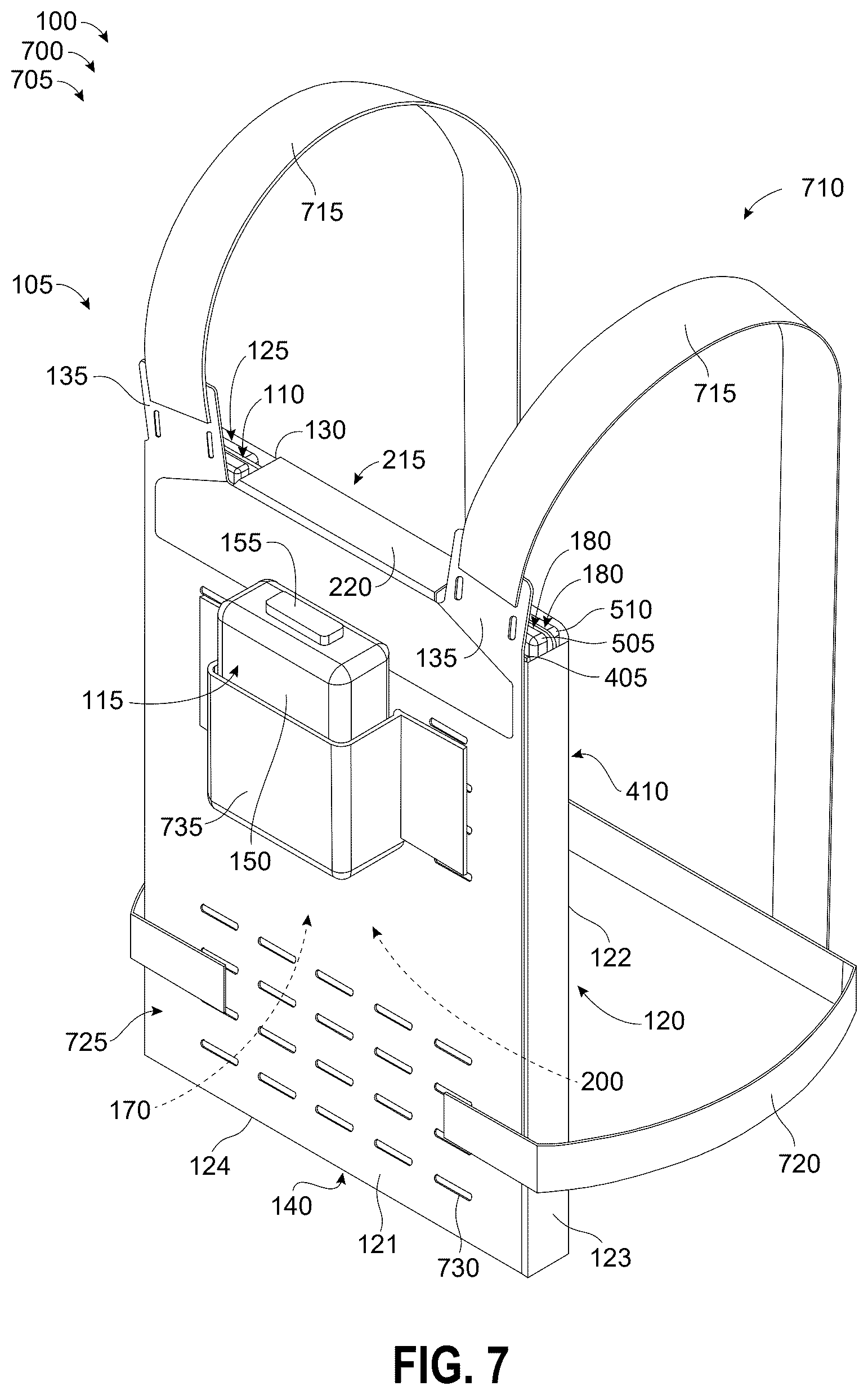Patent US12588718 Figure 7 – Portable personal cooling system
