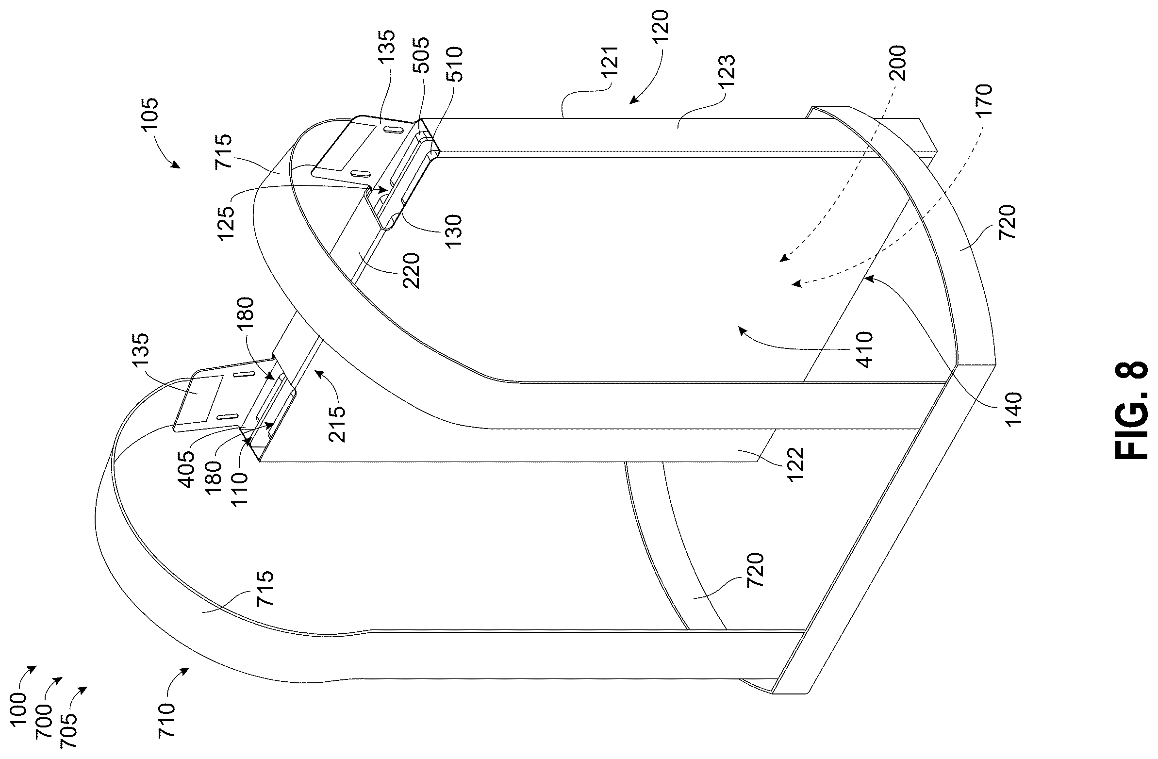 Patent US12588718 Figure 8 – Portable personal cooling system