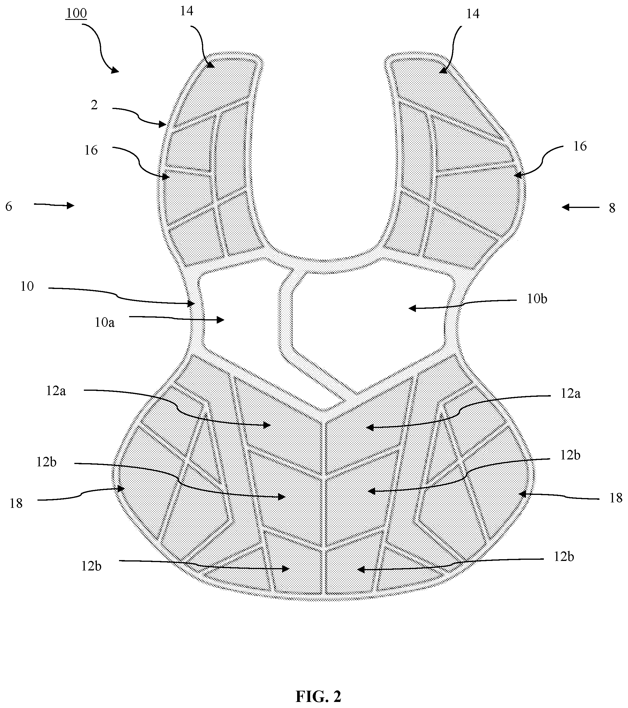Patent US12588719 Figure 2 – Chest protector