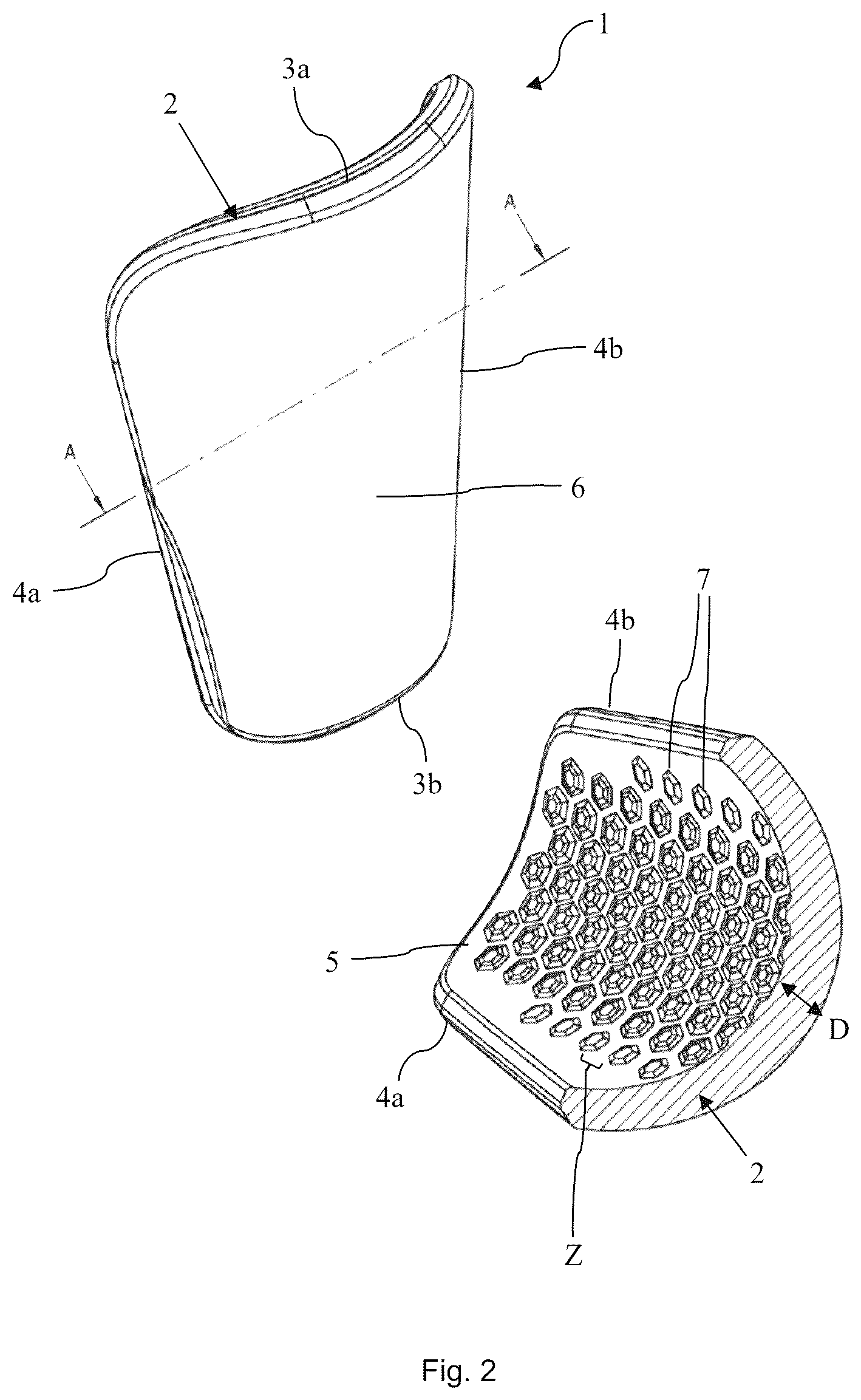Patent US12588720 Figure 2 – Impact protector
