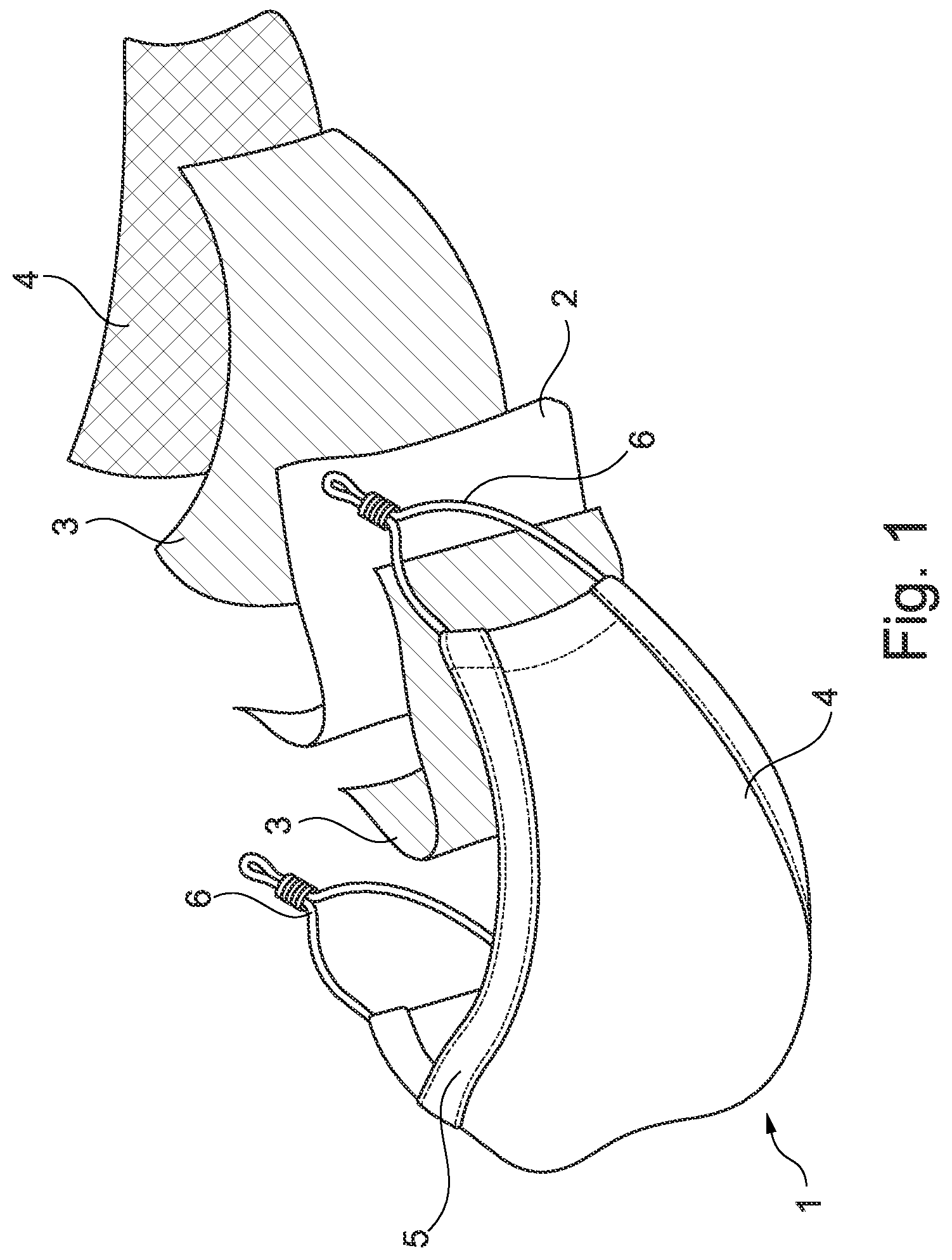 Patent US12588721 Figure 1 – Face mask