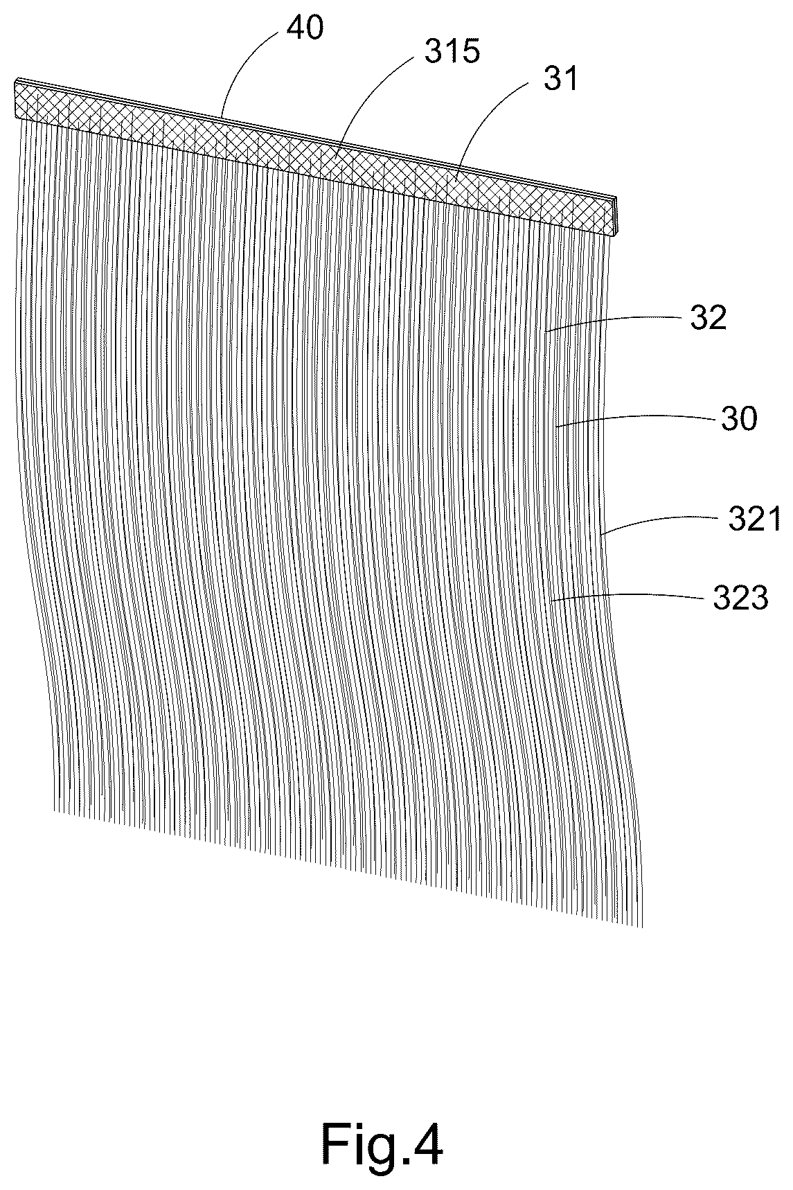 Patent US12588724 Figure 4 – Hair weft and preparation process thereof