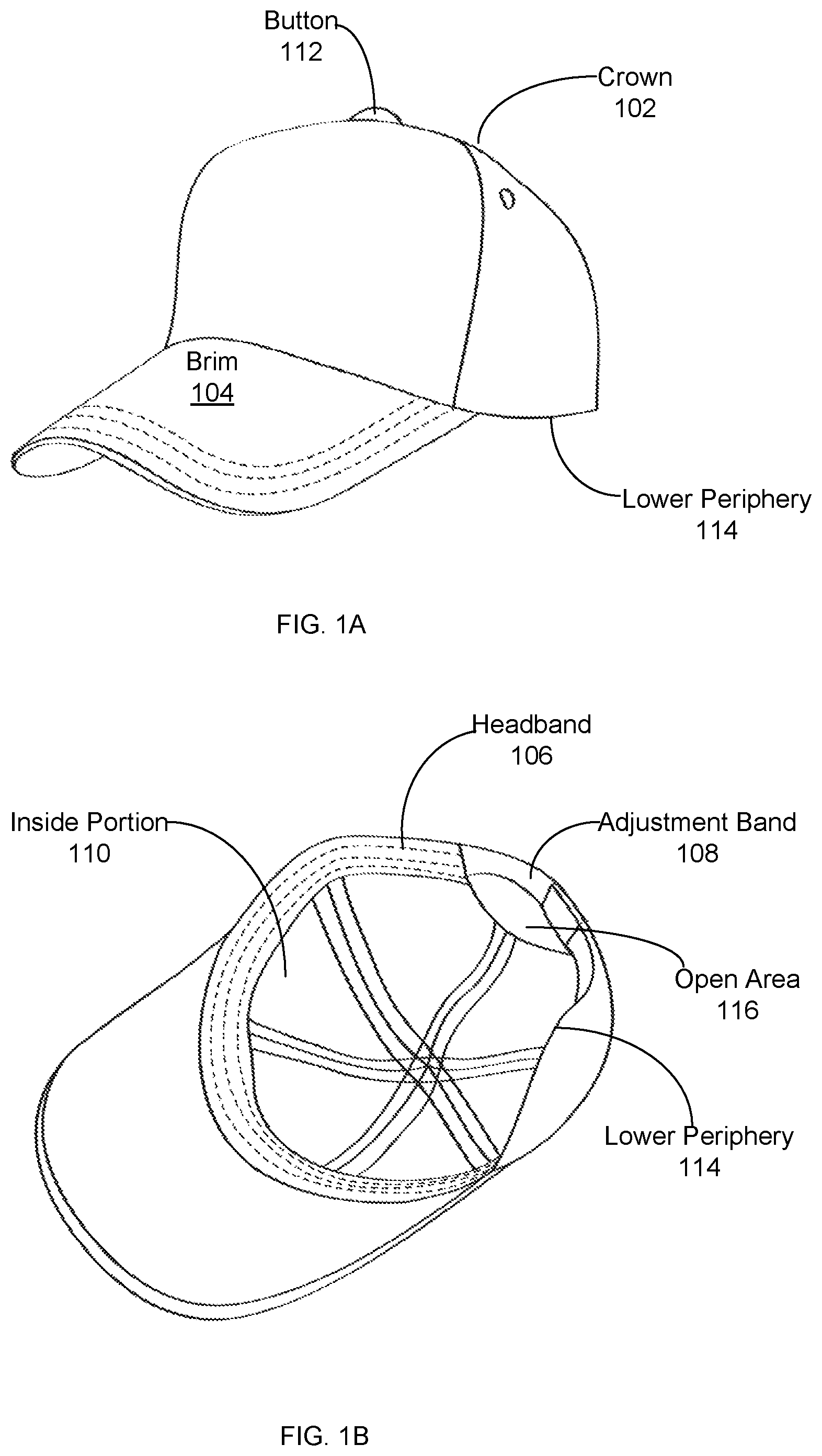 Patent US12588725 Figure 1 – Visor board for use with headgear brim