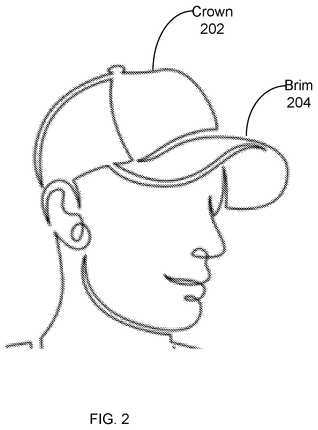 Patent US12588725 Figure 2 – Visor board for use with headgear brim