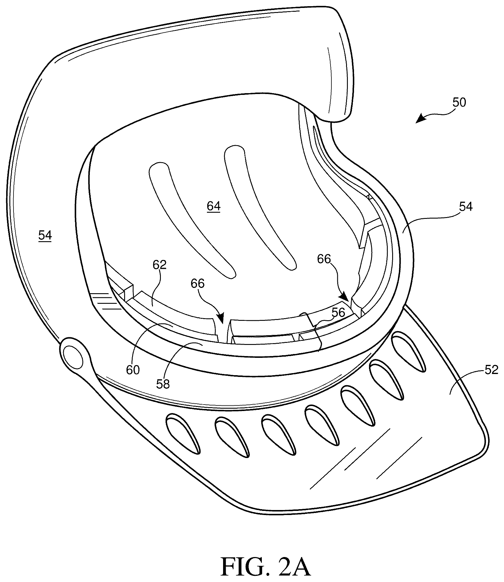 Patent US12588727 Figure 2 – Multi-layer helmet and method for making the same