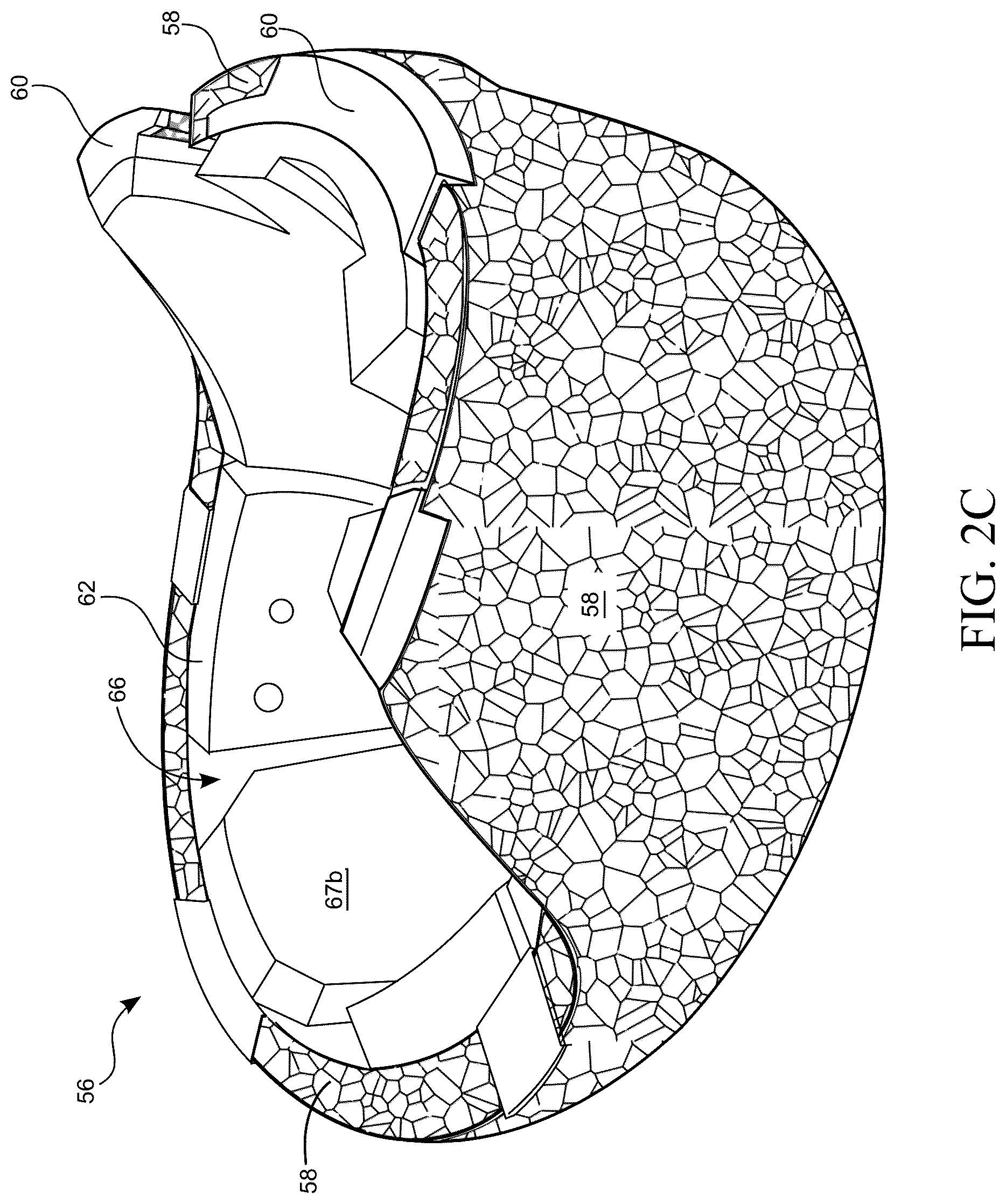 Patent US12588727 Figure 4 – Multi-layer helmet and method for making the same