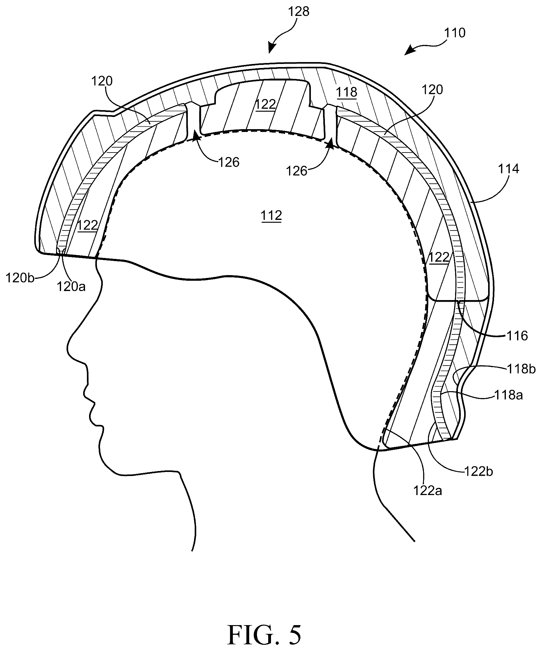 Patent US12588727 Figure 10 – Multi-layer helmet and method for making the same