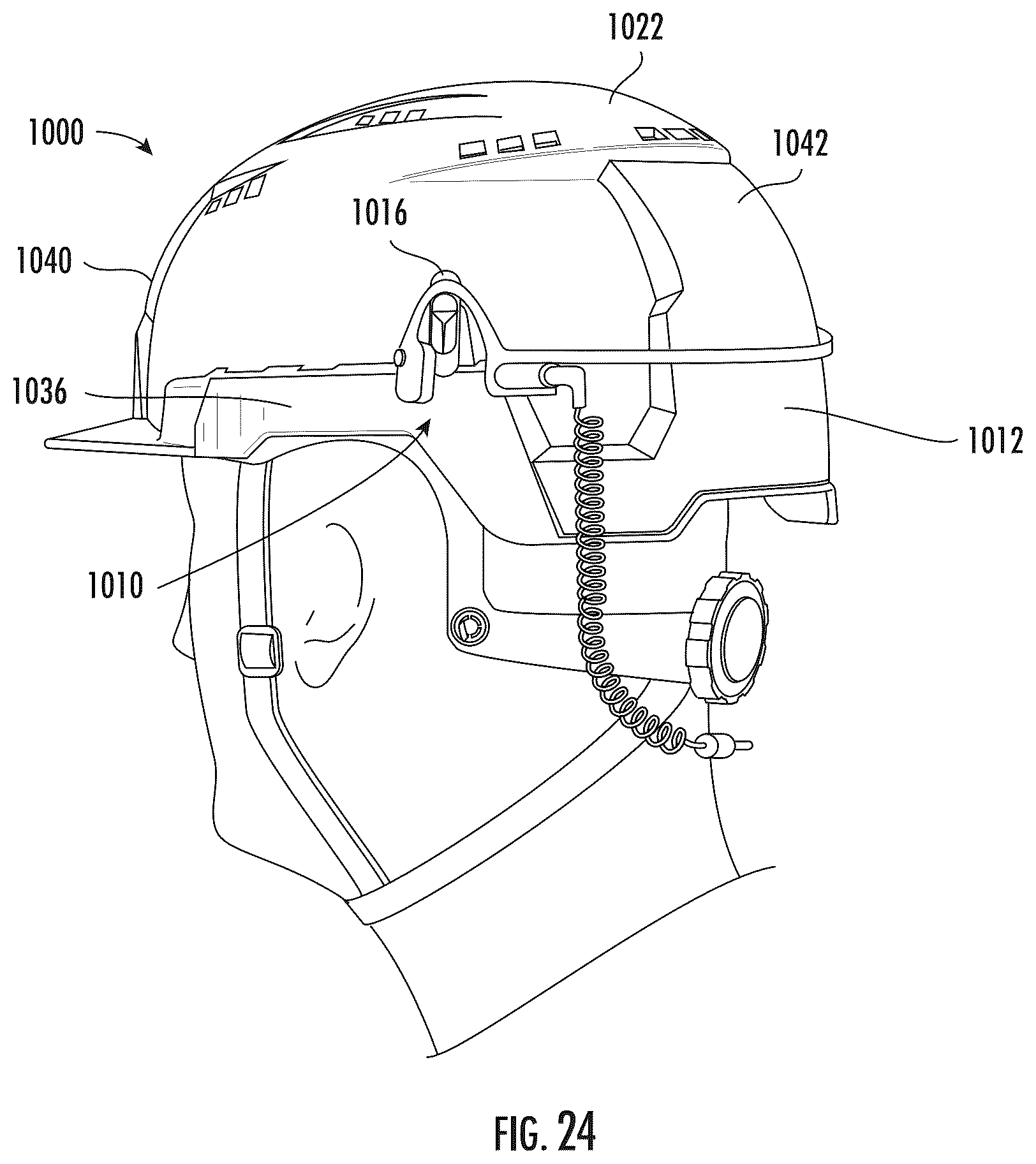 Patent US12588728 Figure 18 – Hard hat communication system