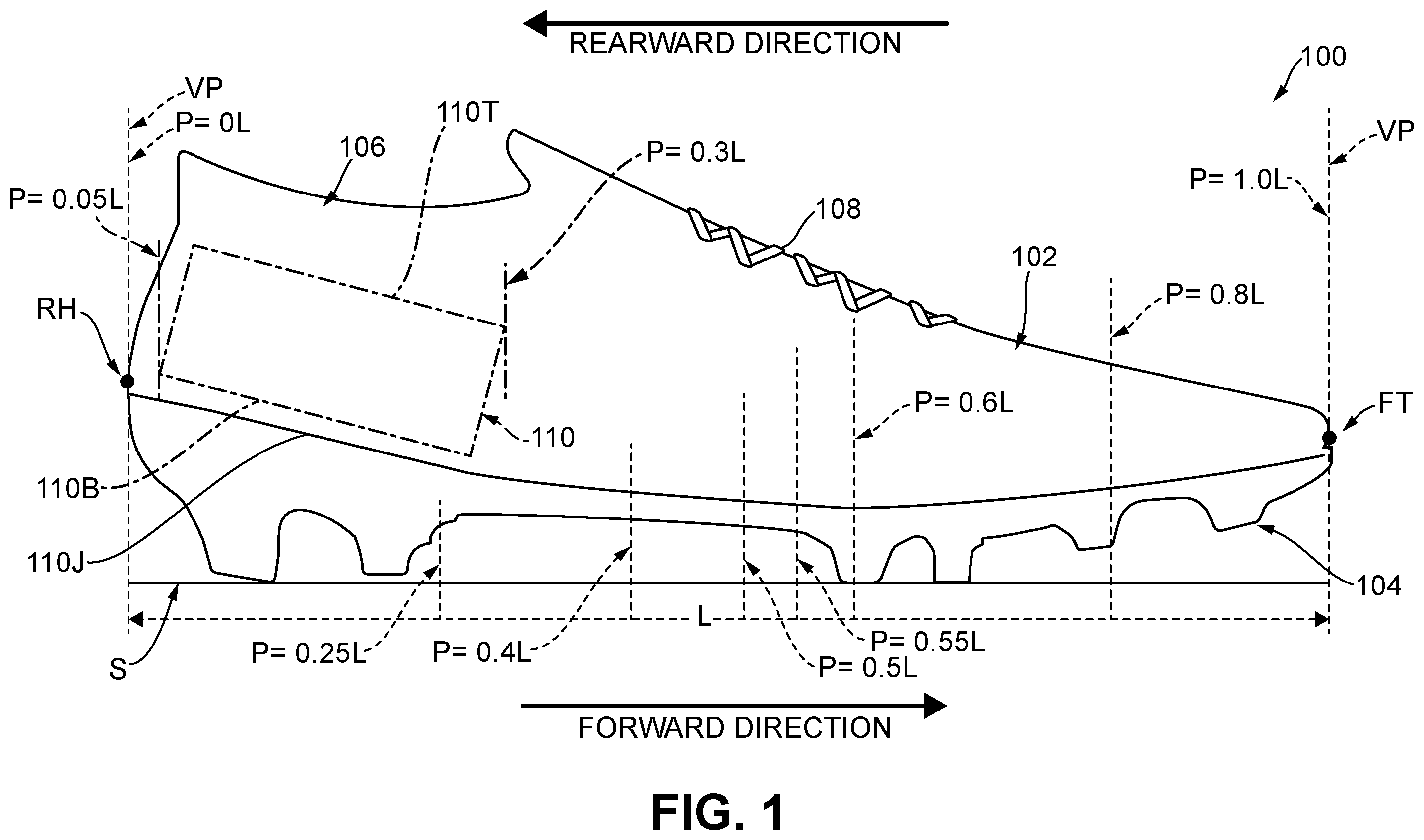 Patent US12588730 — Articles of footwear including an integrated pocket — Figure 1