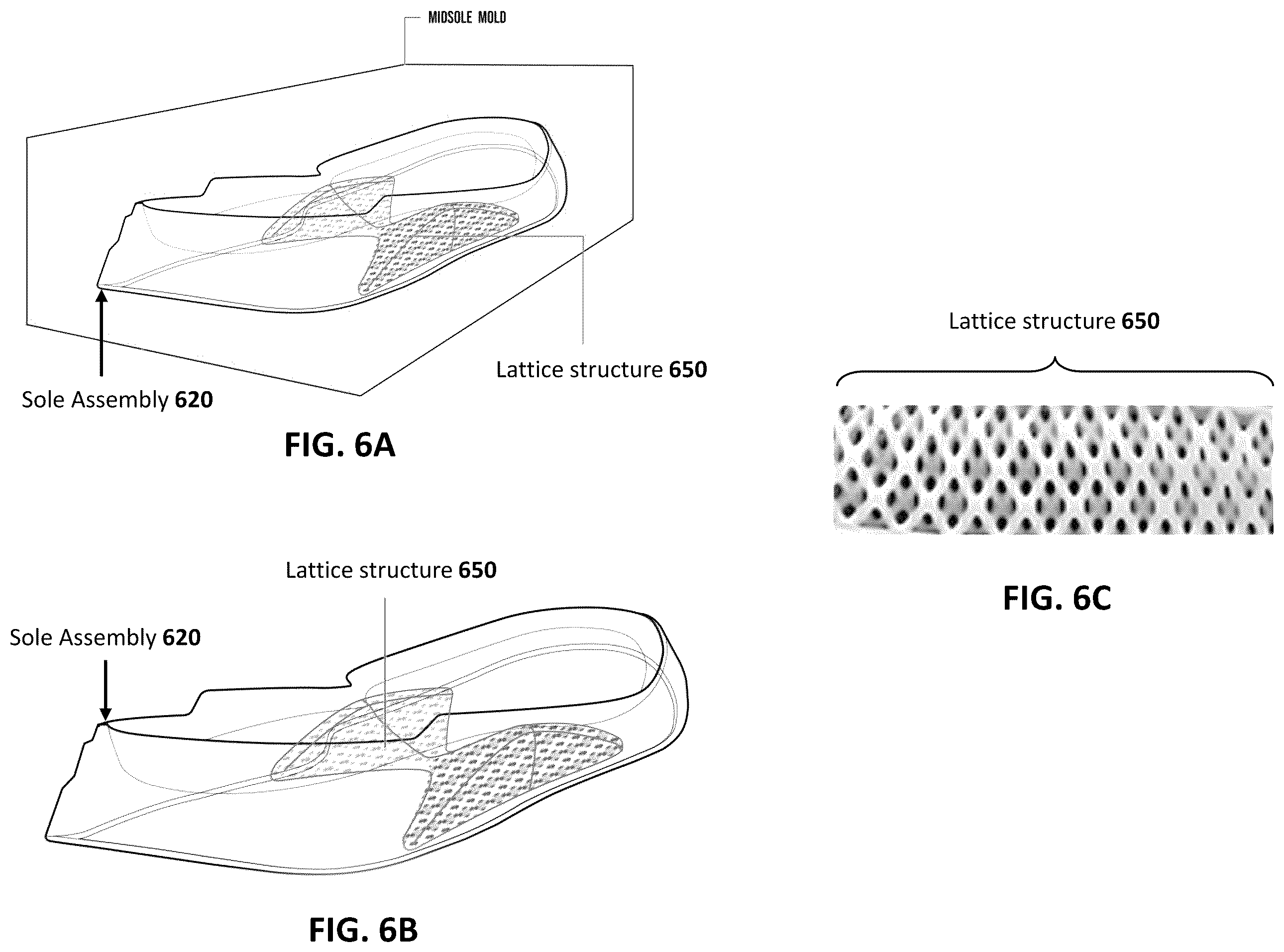 Patent US12588732 Figure 9 – Golf shoe with internal structure